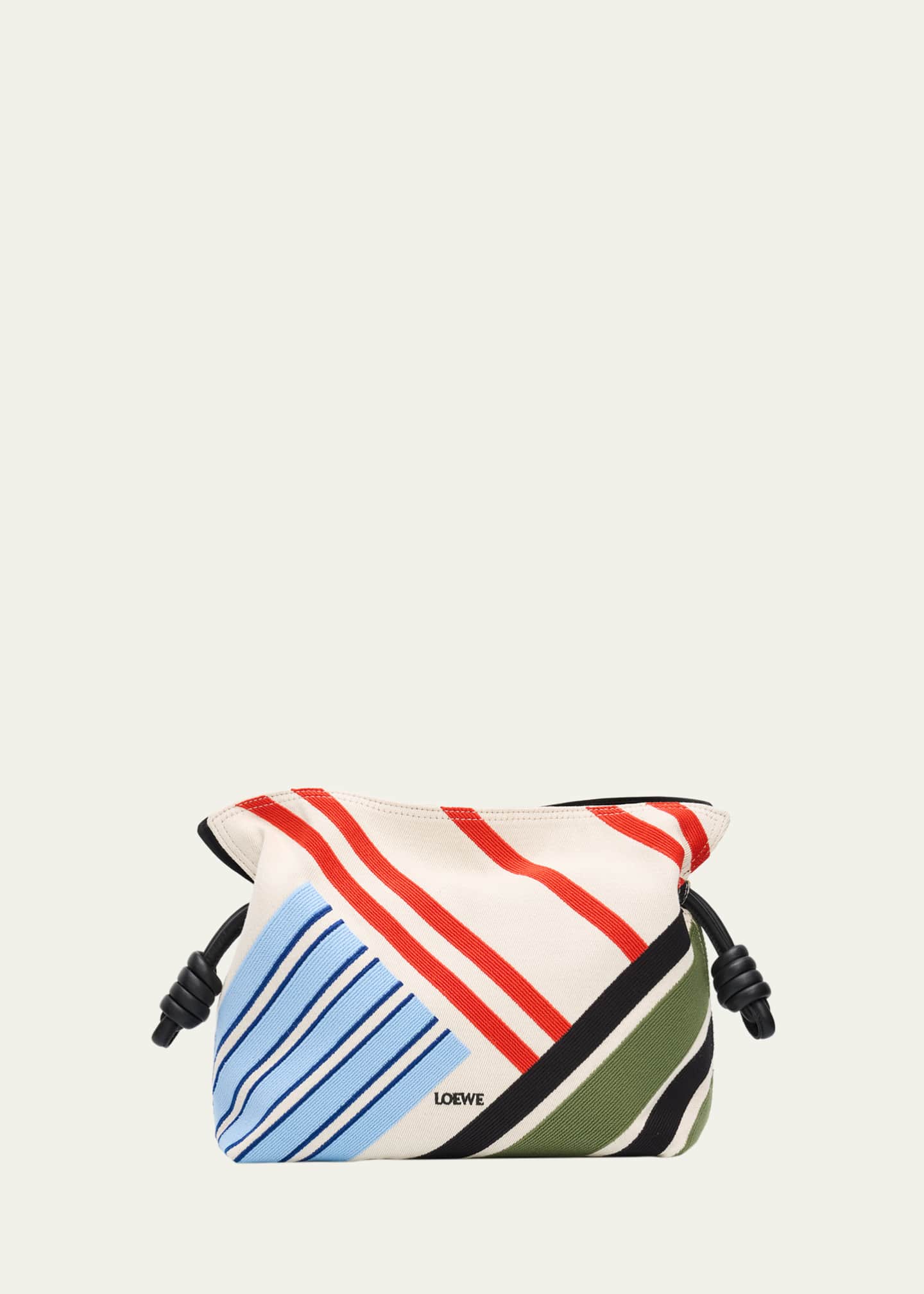 Flamenco Woven Striped Clutch Bag