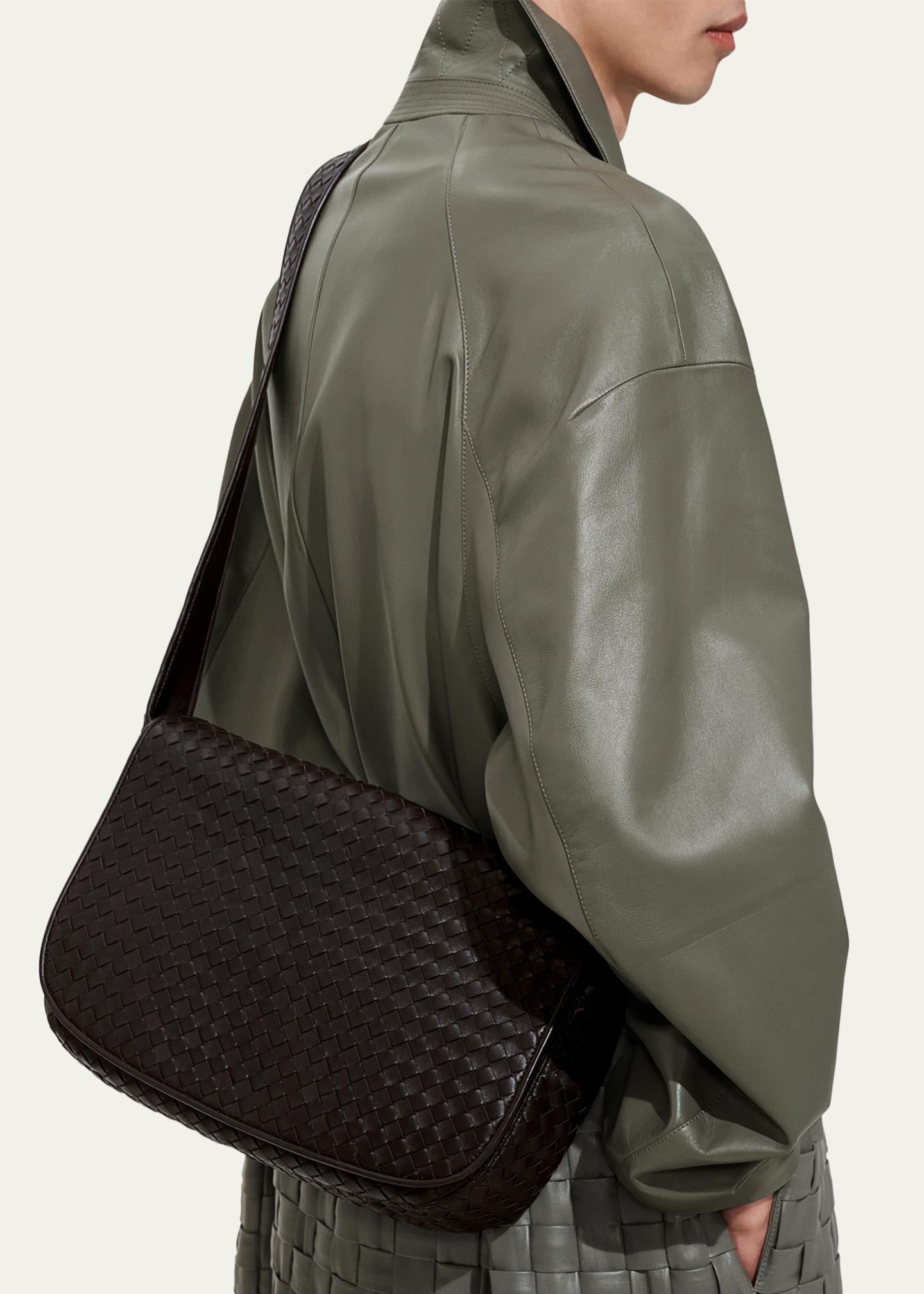 Bottega Veneta Men's Large Intrecciato Leather Flap Messenger Bag ...