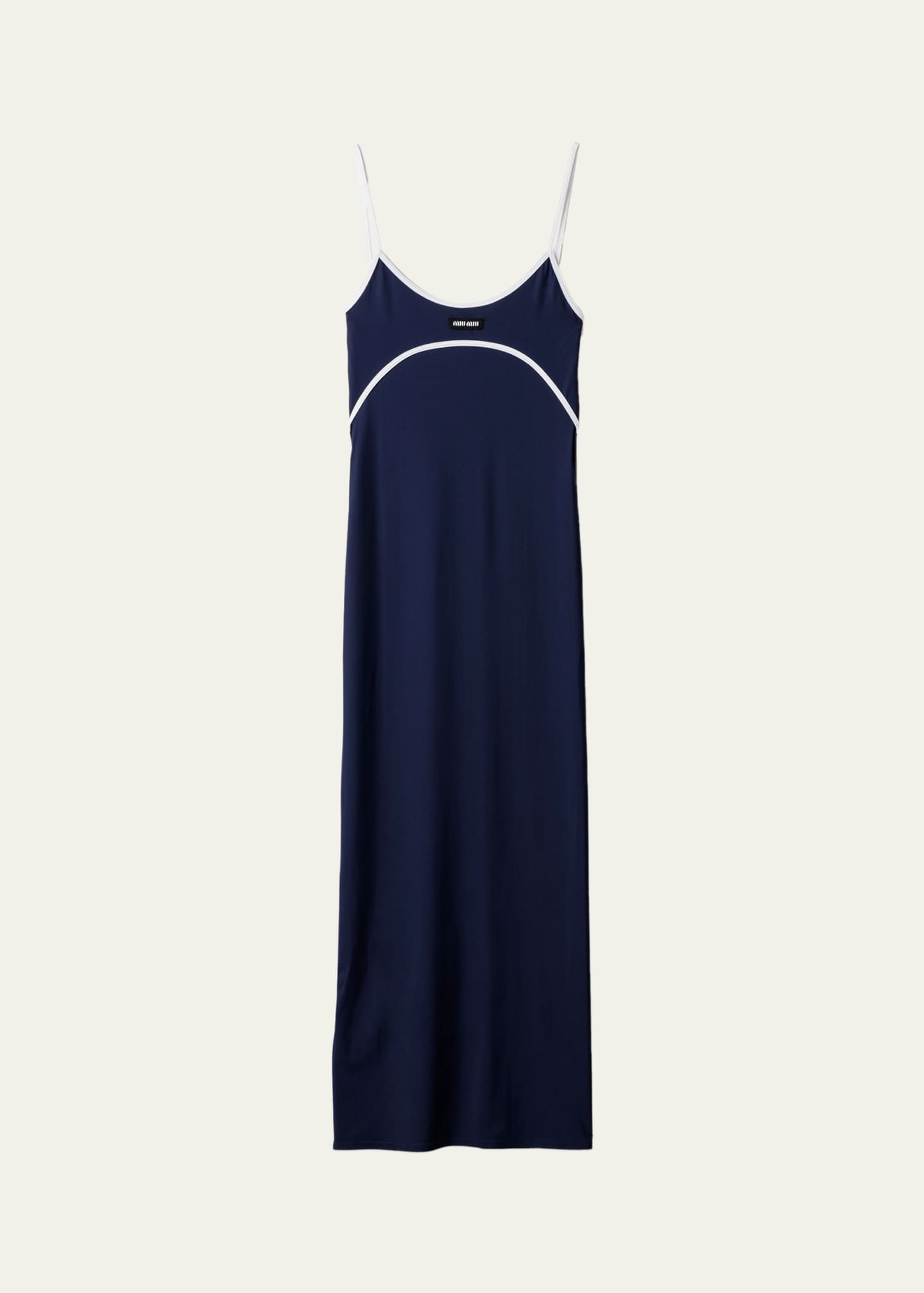 Miu Miu Sleeveless Empire Jersey Midi Dress - Bergdorf Goodman