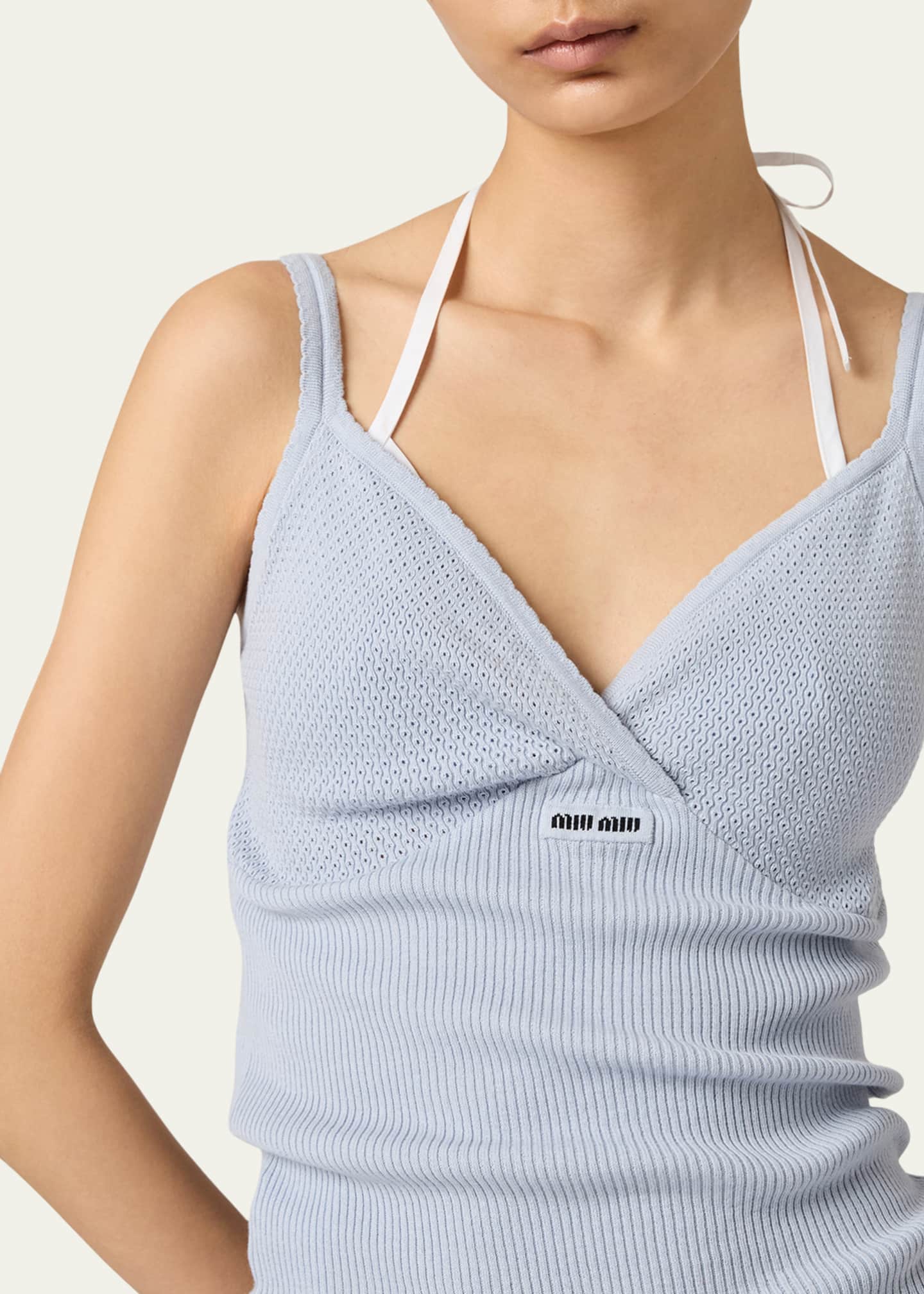 Miu Miu Rib Knit Cami Top - Bergdorf Goodman