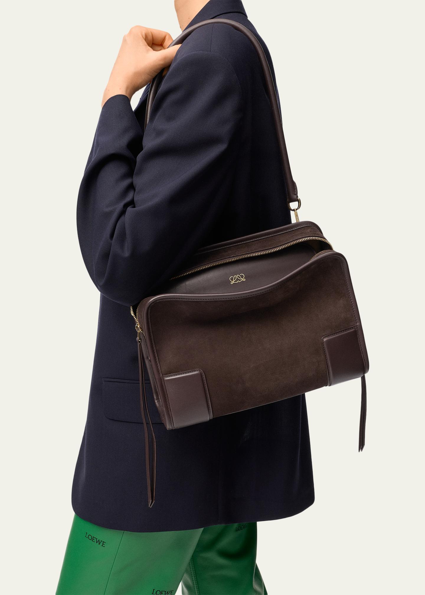 LOEWE Amazona 180 Medium Top-Handle Bag in Suede - Bergdorf Goodman