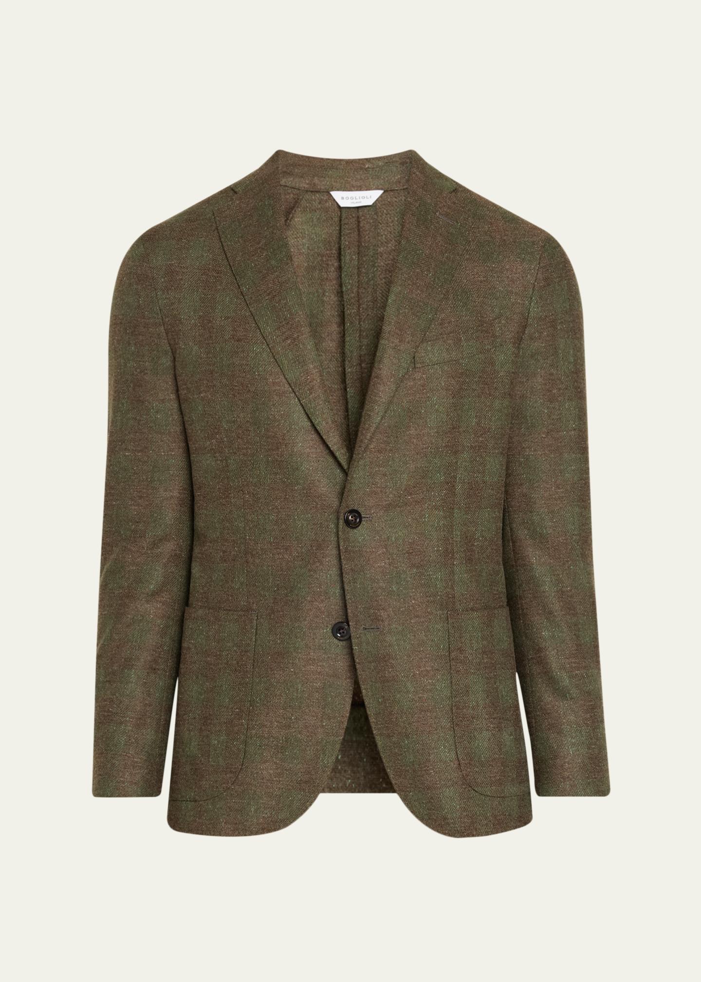 Boglioli Men's K-Jacket Plaid Single-Breasted Sport Coat