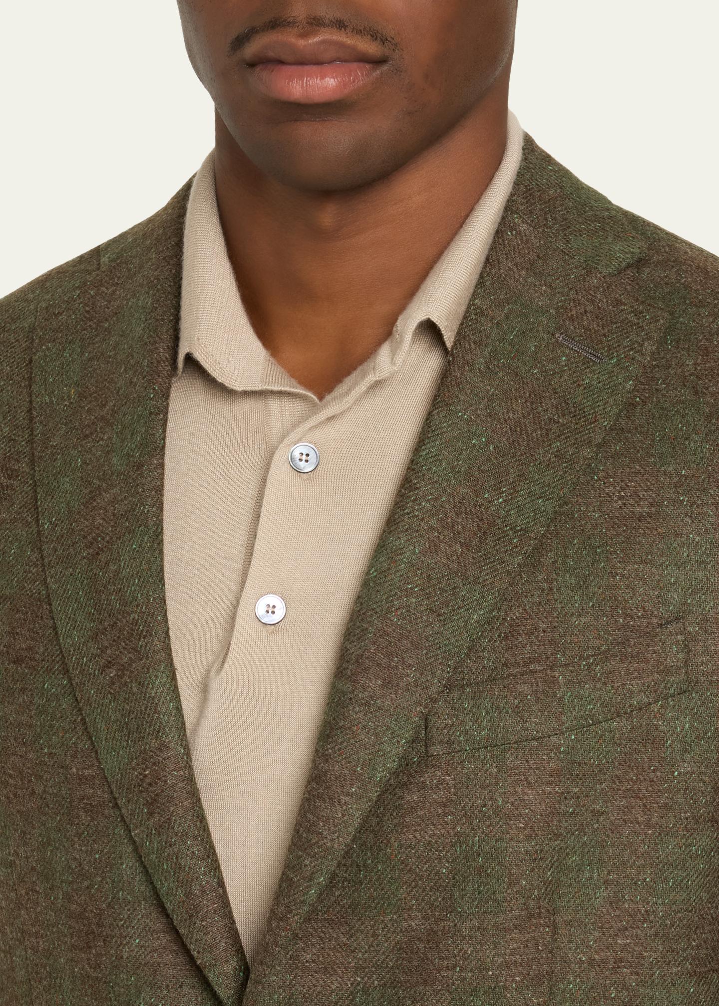 Boglioli Men's K-Jacket Plaid Single-Breasted Sport Coat