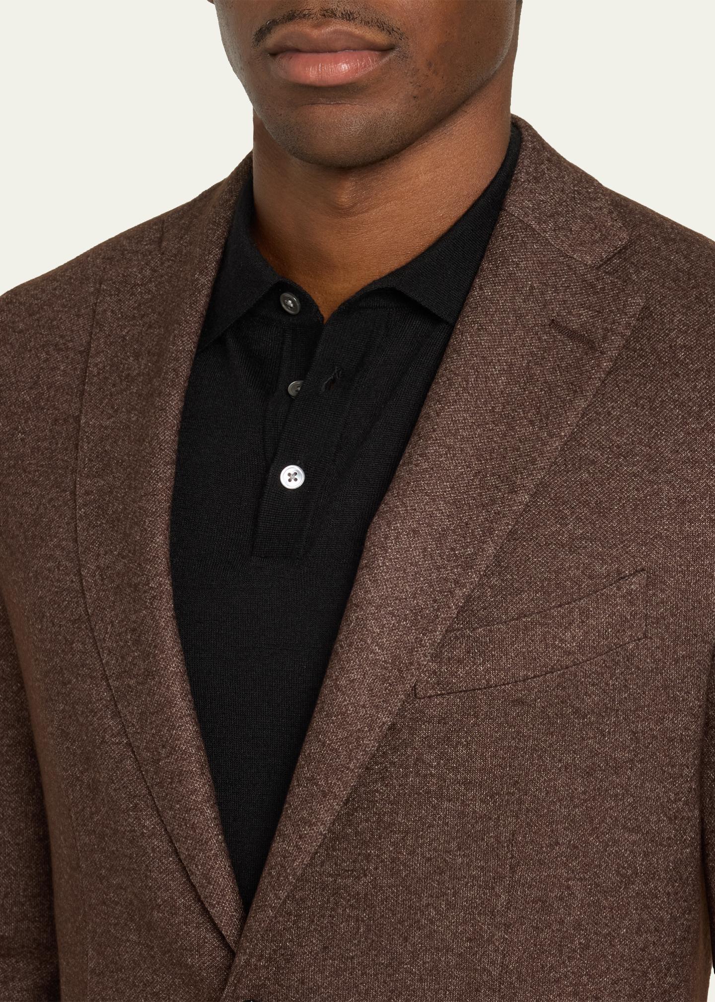 Boglioli Men's K-Jacket Silk and Cashmere Jersey Knit Sport Coat