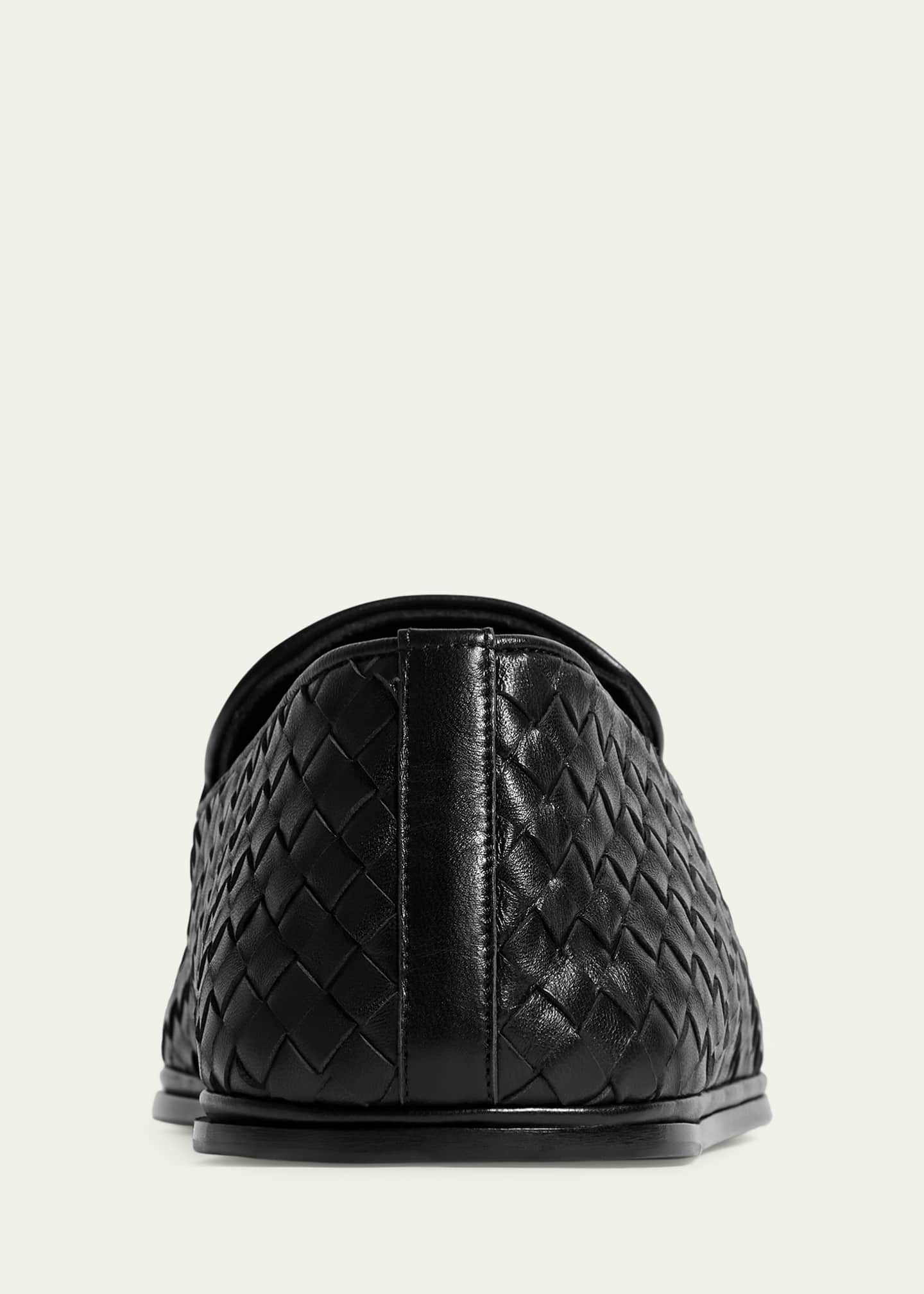 Bottega Veneta Men's Palazzo Intrecciato Leather Square-Toe