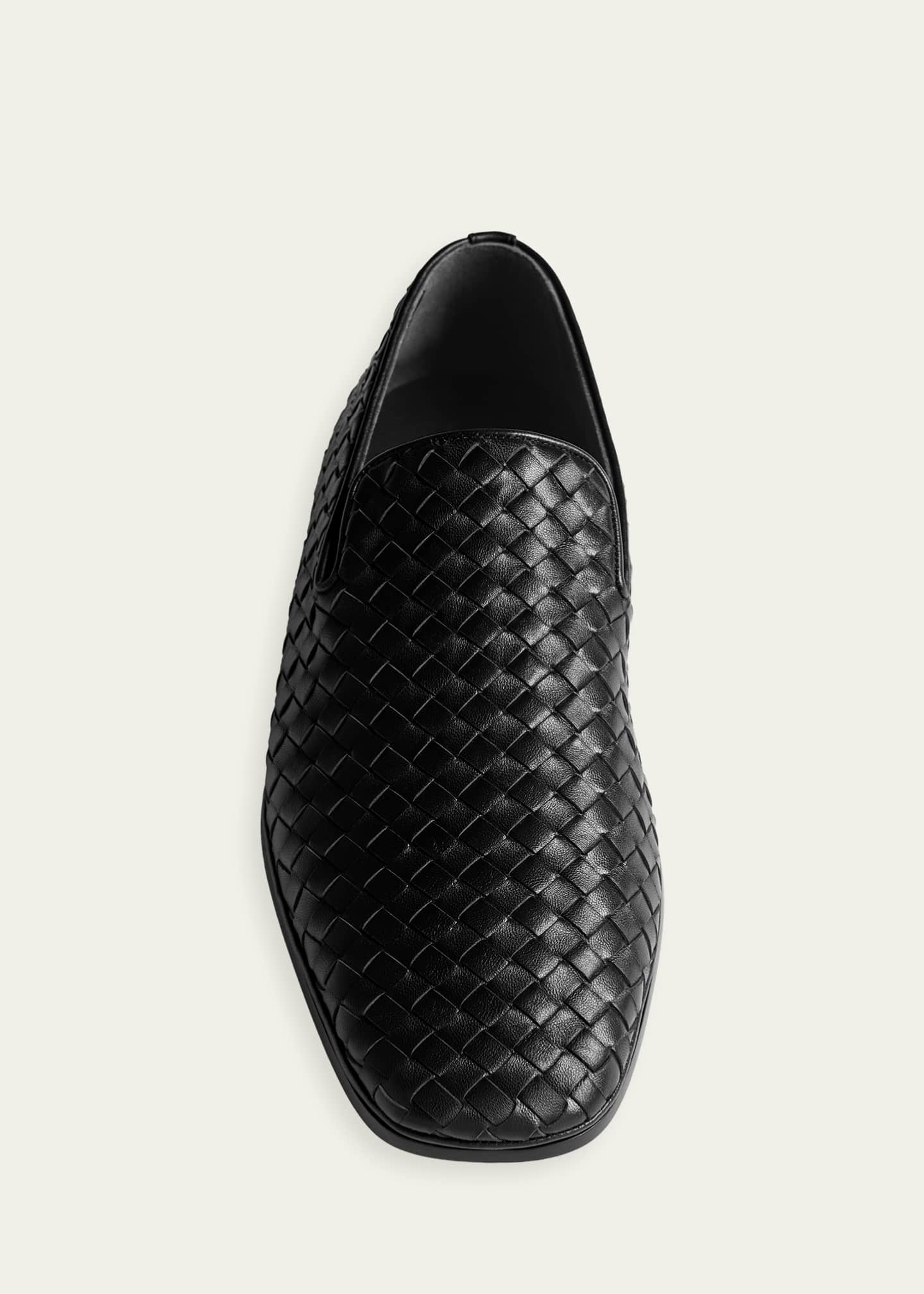 BOTTEGA VENETA レザーサンダル プラットフォーム リゾート37.5 Bottega Veneta Men's Palazzo Intrecciato Leather Square-Toe