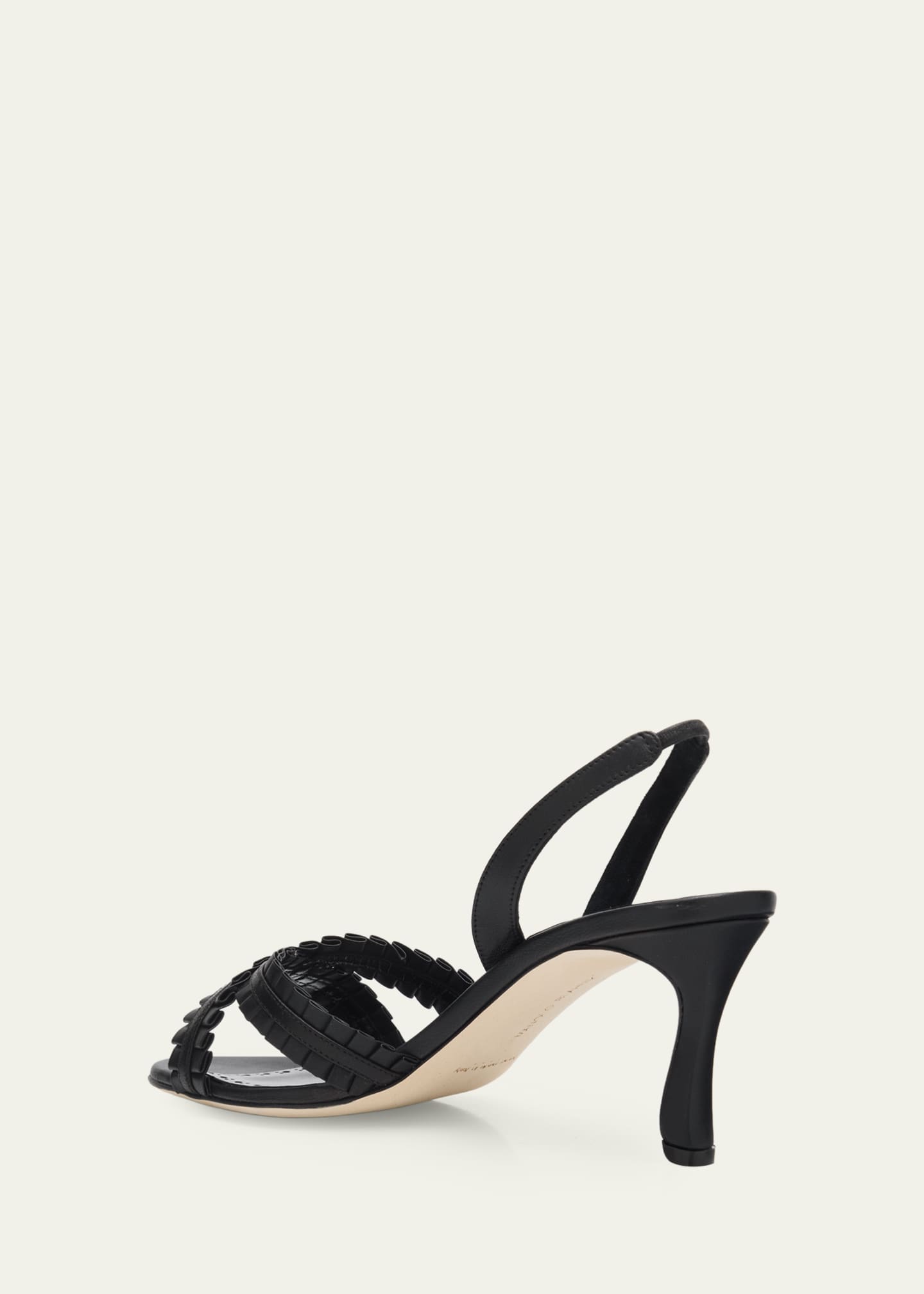 Manolo Blahnik 70mm Volusan Leather Slingback Pumps - Bergdorf Goodman