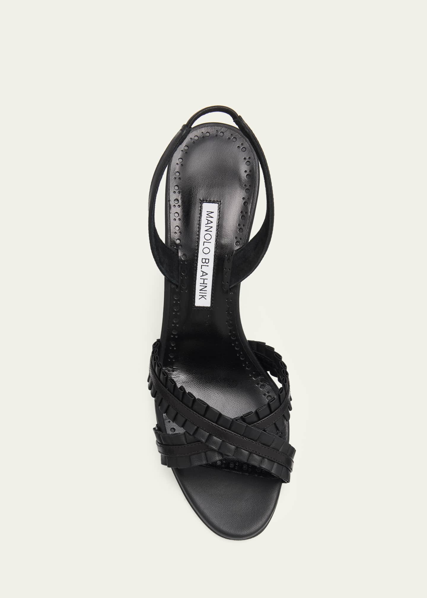 Manolo Blahnik 70mm Volusan Leather Slingback Pumps - Bergdorf Goodman