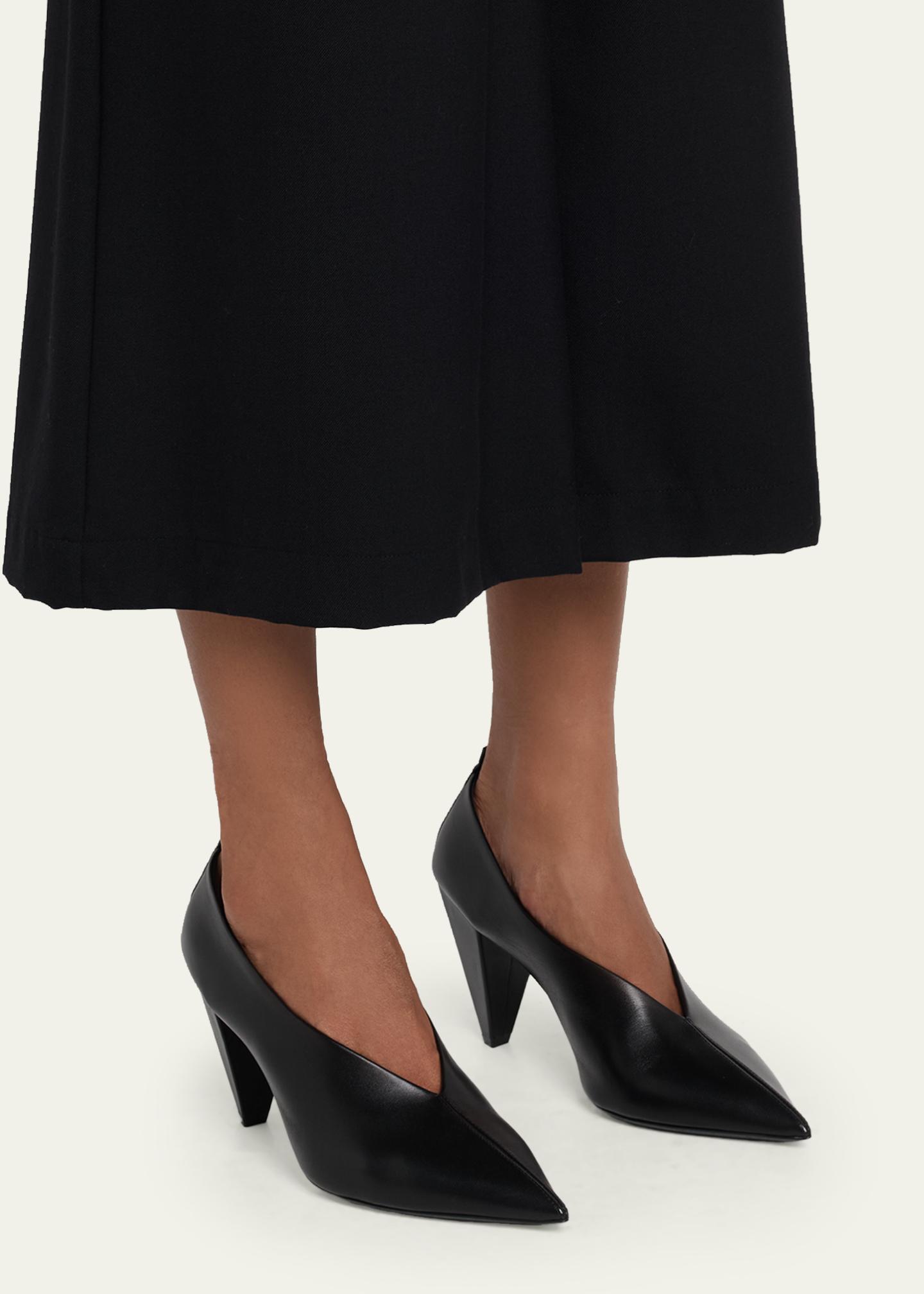 LOEWE 45mm Origami Cubic Leather Pumps - Bergdorf Goodman