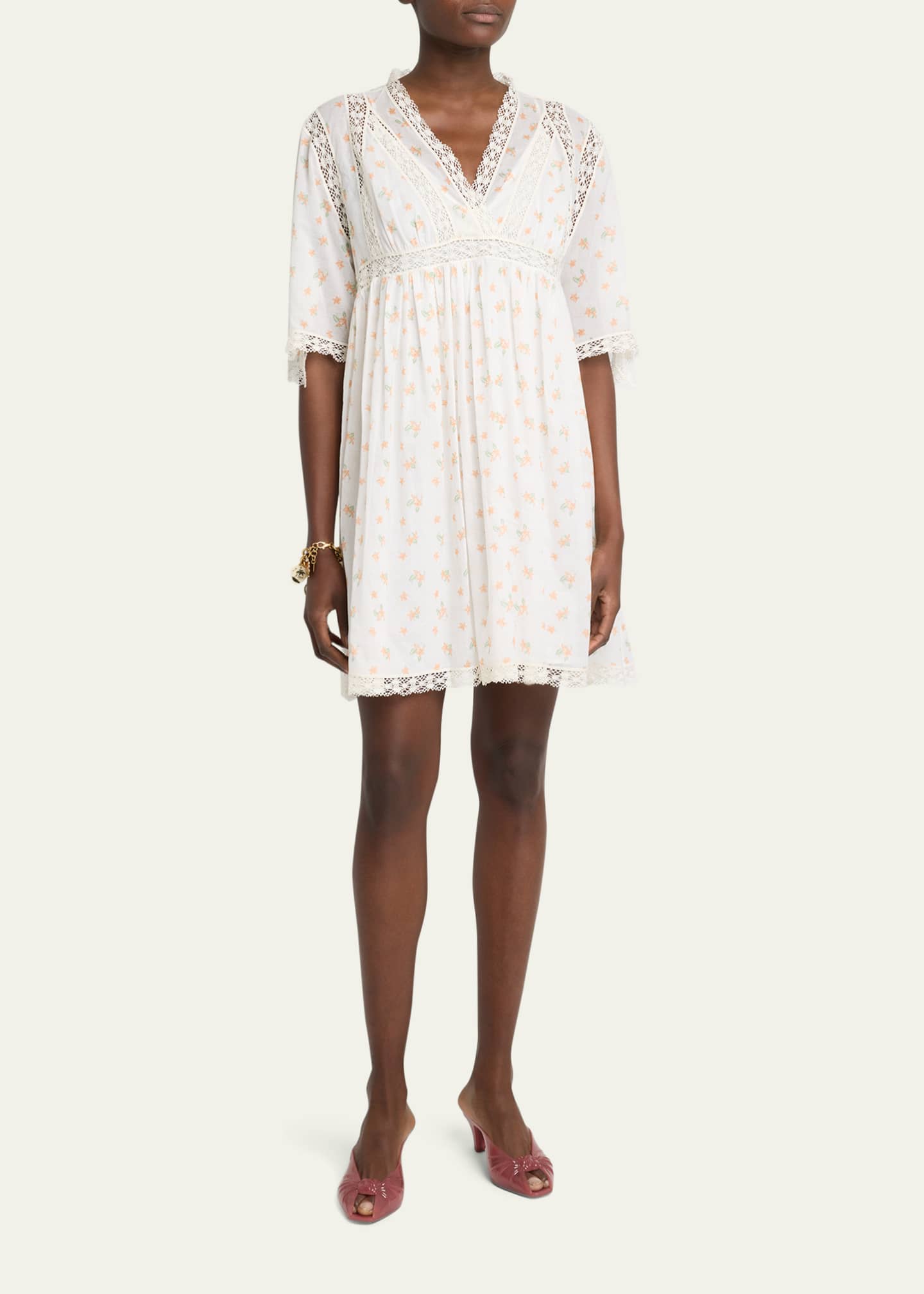 chloe cotton dress Chloe Blooms Print Cotton Mini Dress