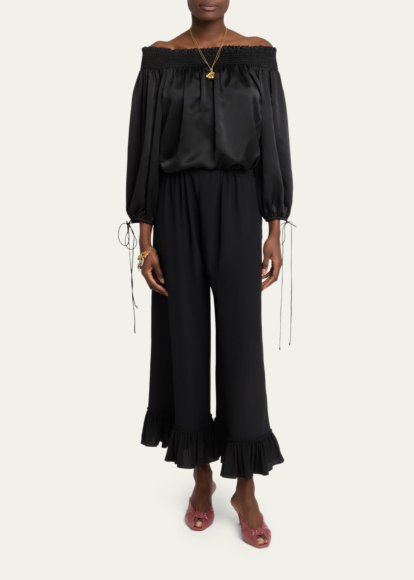 Chloe Silk Off-The-Shoulder Top - Bergdorf Goodman