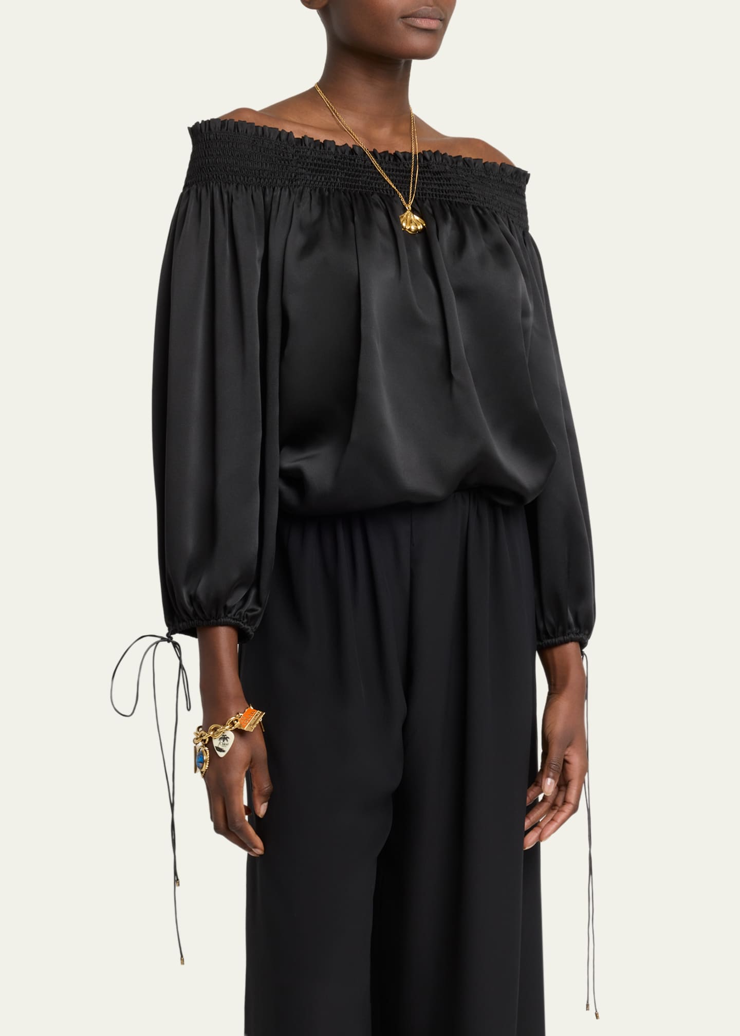 Chloe Silk Off-The-Shoulder Top - Bergdorf Goodman