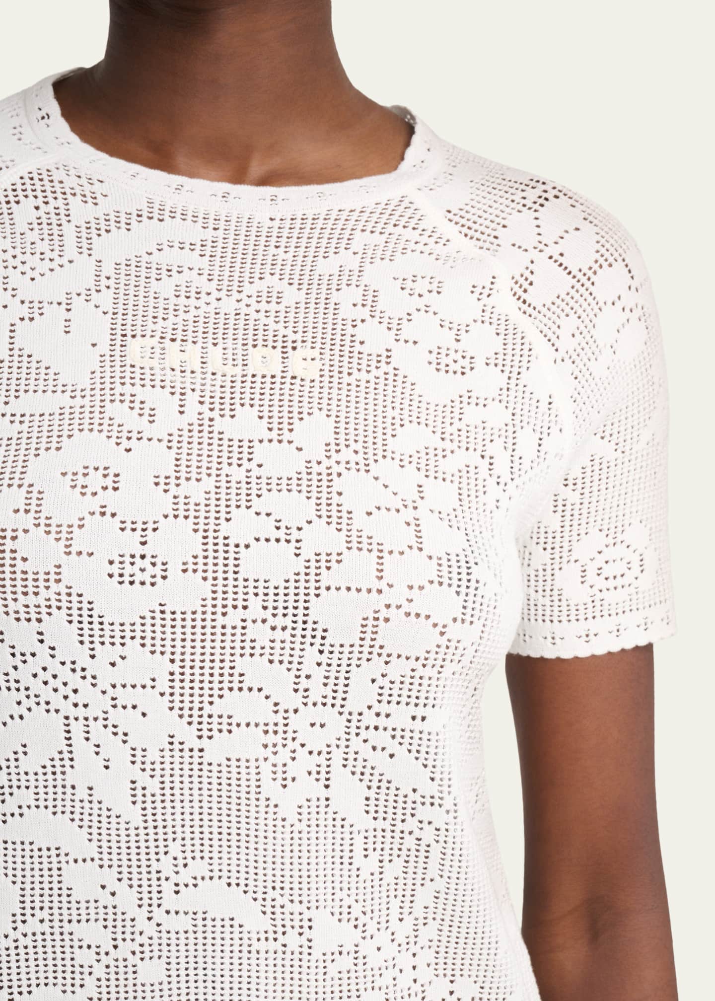 cotton pointelle dress Pointelle tunic dress in Cotton Women panna