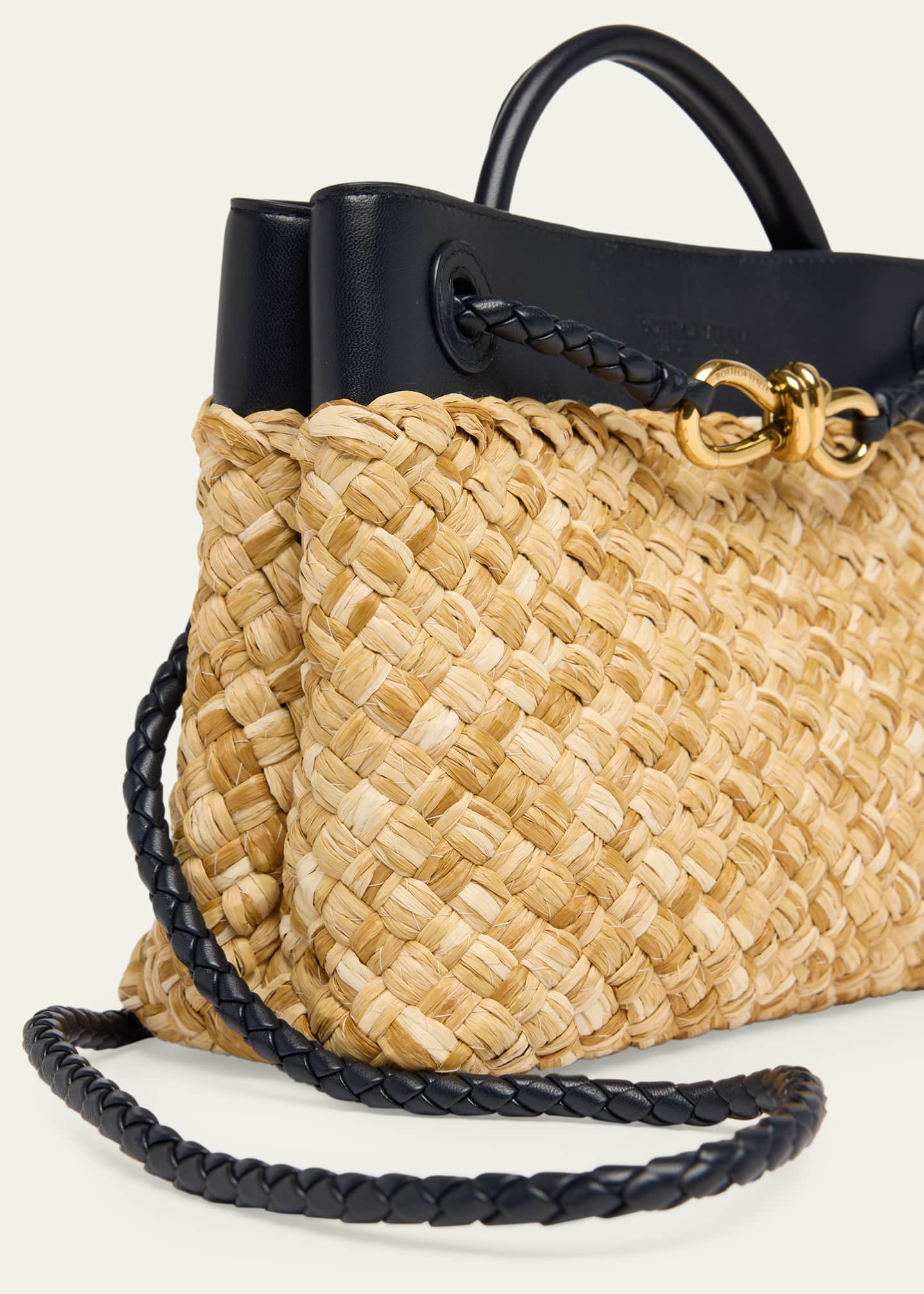 Bottega Veneta Andiamo Small Raffia Crossbody Bag - Bergdorf Goodman