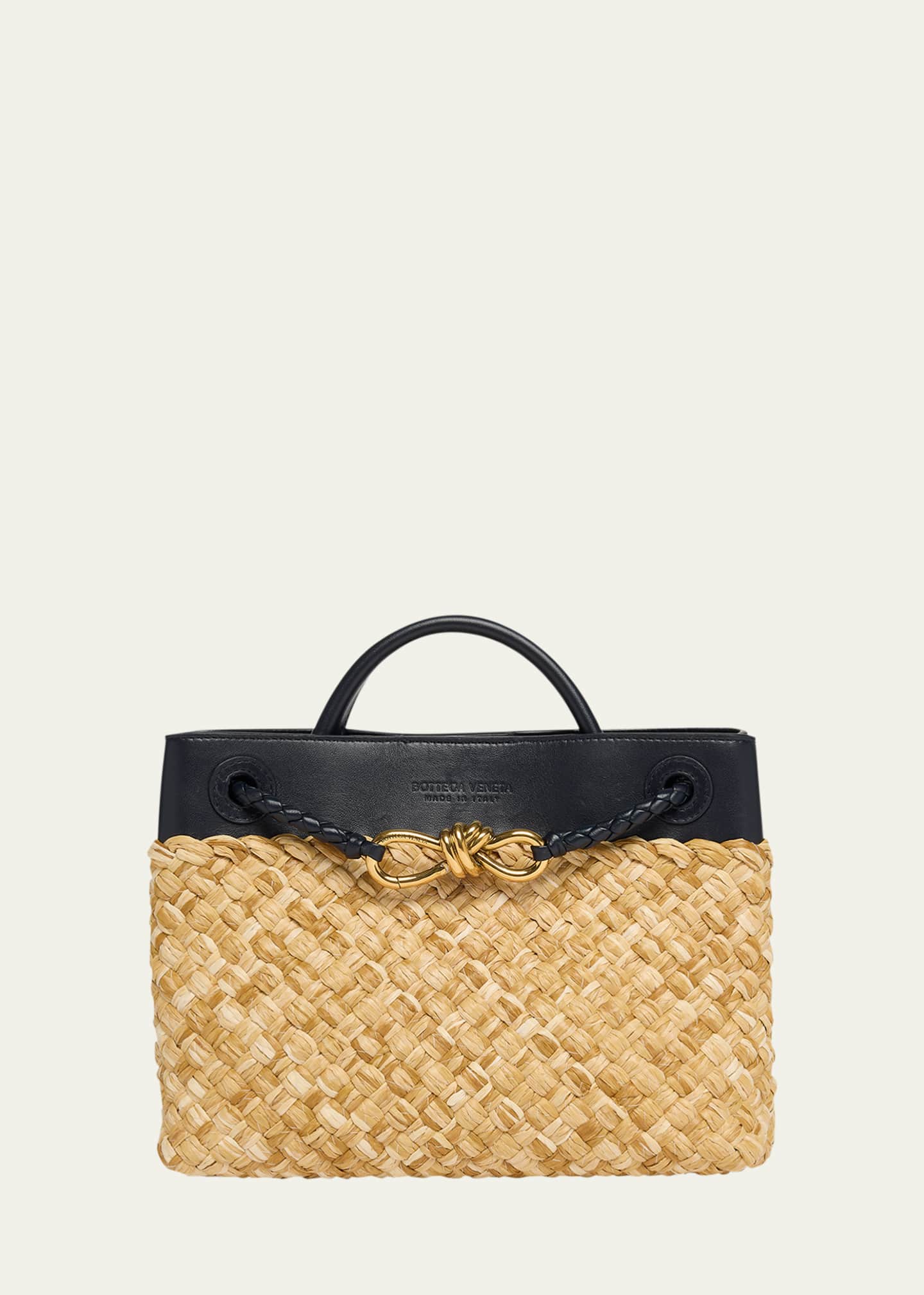 Bottega Veneta Andiamo Small Raffia Crossbody Bag - Bergdorf Goodman