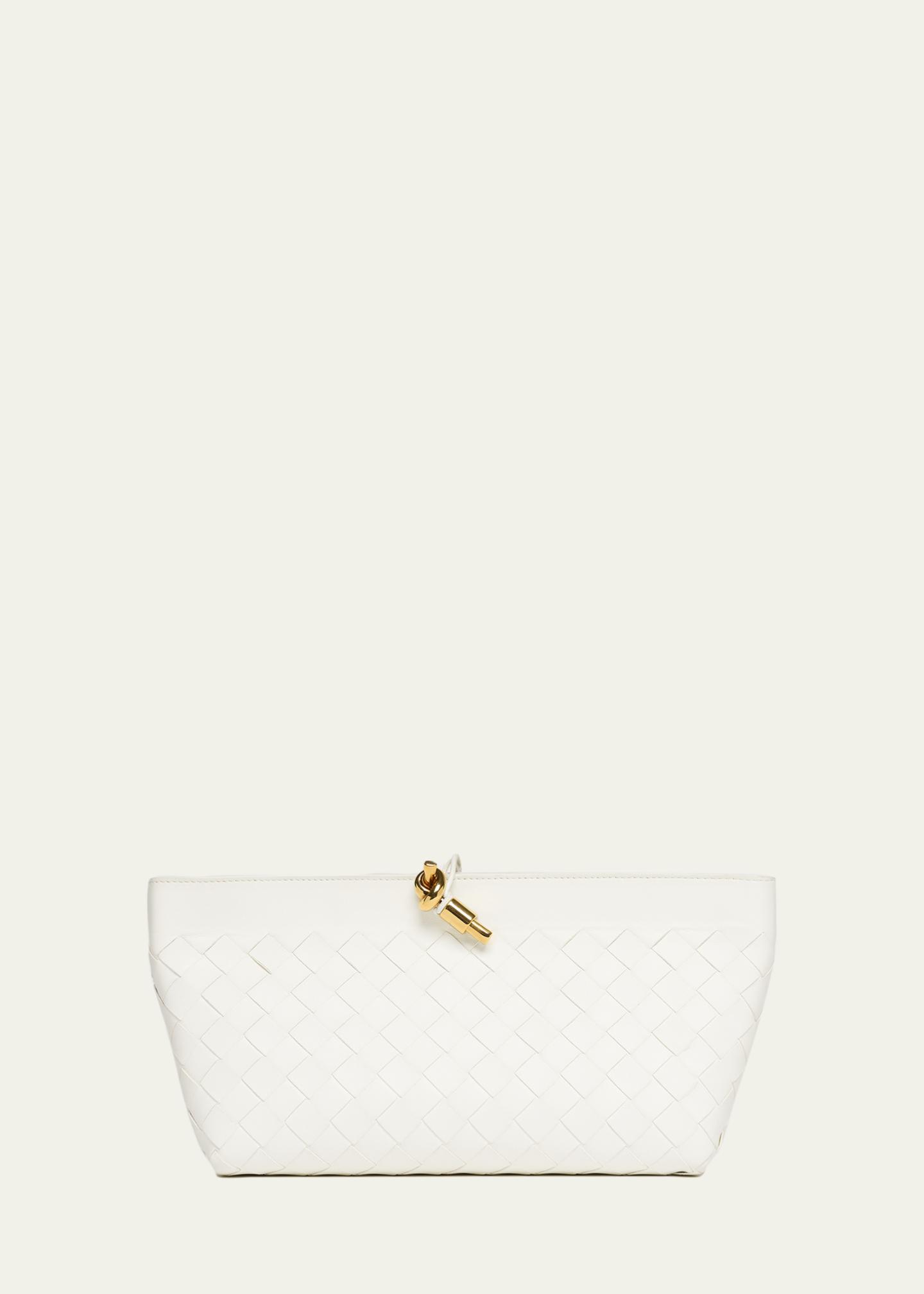 Andiamo Knot-Embellished Leather Clutch Bag