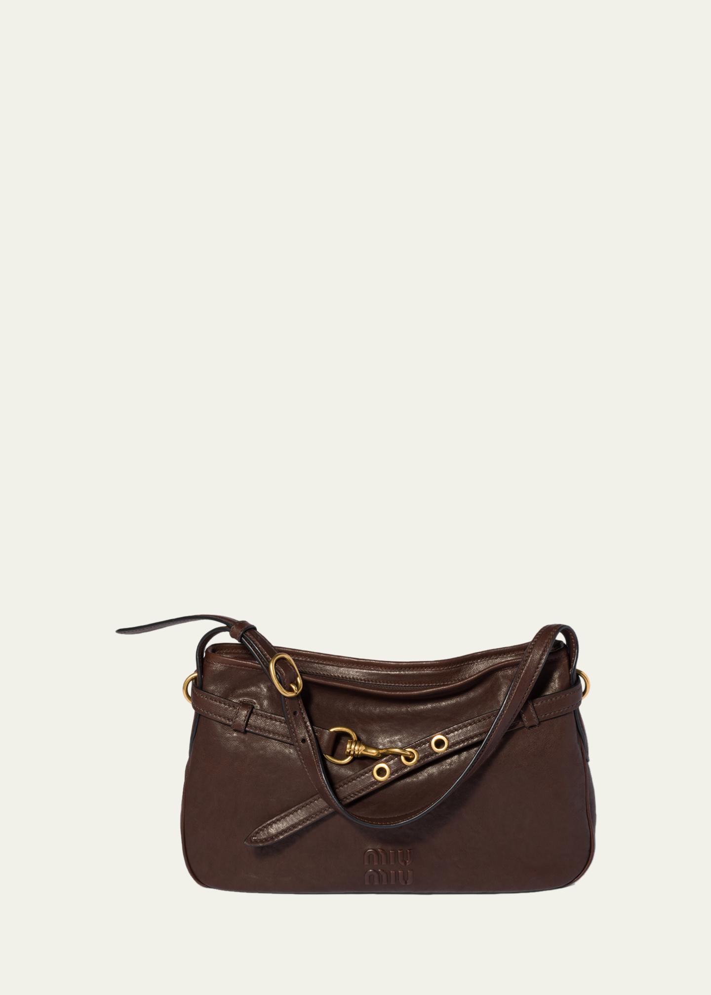 Miu Miu Aventure Leather Shoulder Bag - Bergdorf Goodman