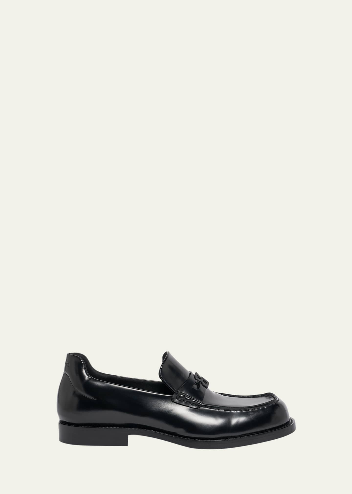 balenciaga men's dress shoes Palermo these loafers present a square toe silhouette with visible tone Balenciaga Black Leather BB Slip