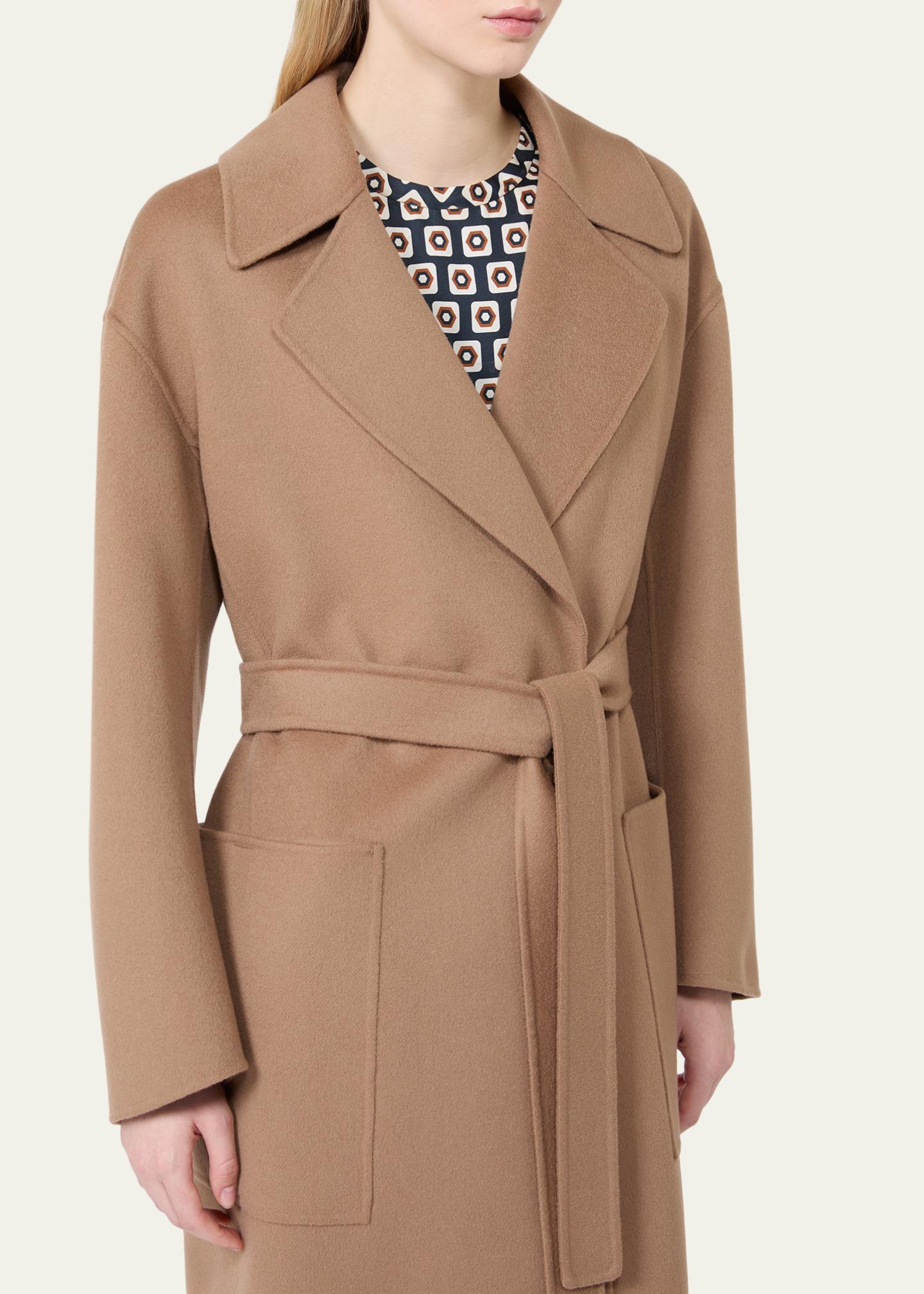 Max Mara Velo Wool Long Wrap Coat - Bergdorf Goodman