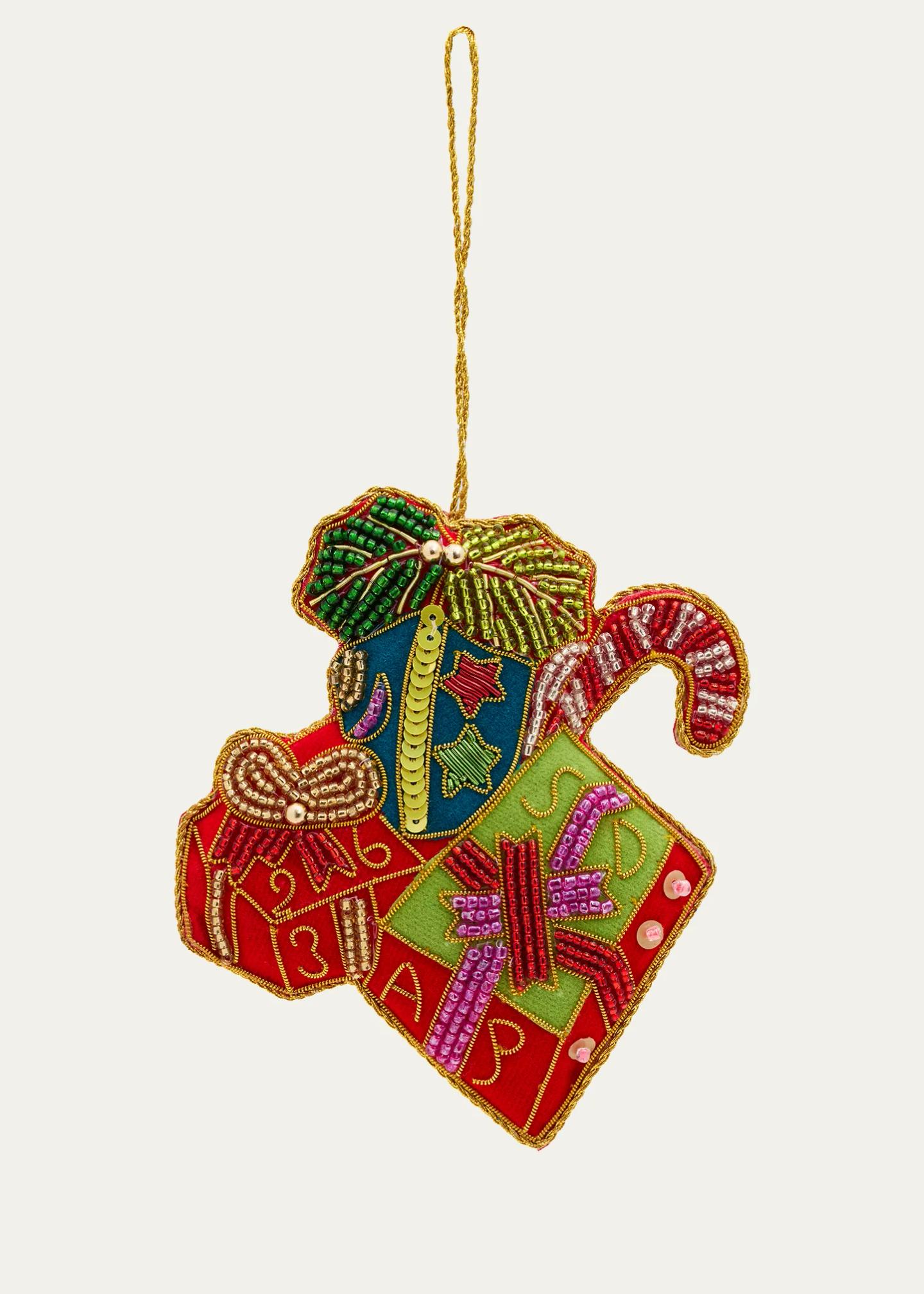 Sudha Pennathur Boxes of Presents Beaded Ornament - Bergdorf Goodman