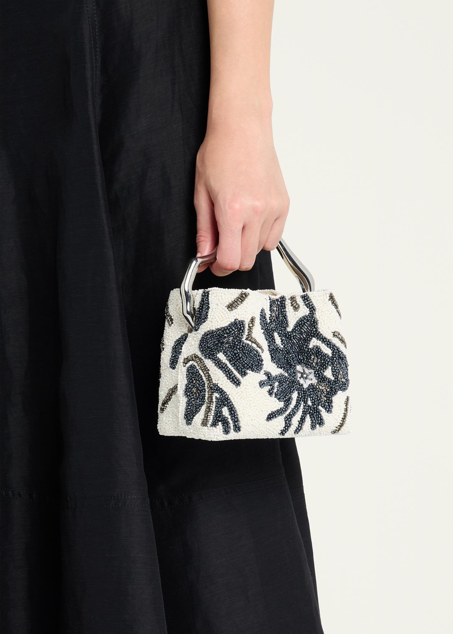 【訳アリ】浴衣小物 cult gaia Bekko Hand Bag BOX付 Cult Gaia Solene Mini Sculptural Beaded Top-Handle Bag - Bergdorf