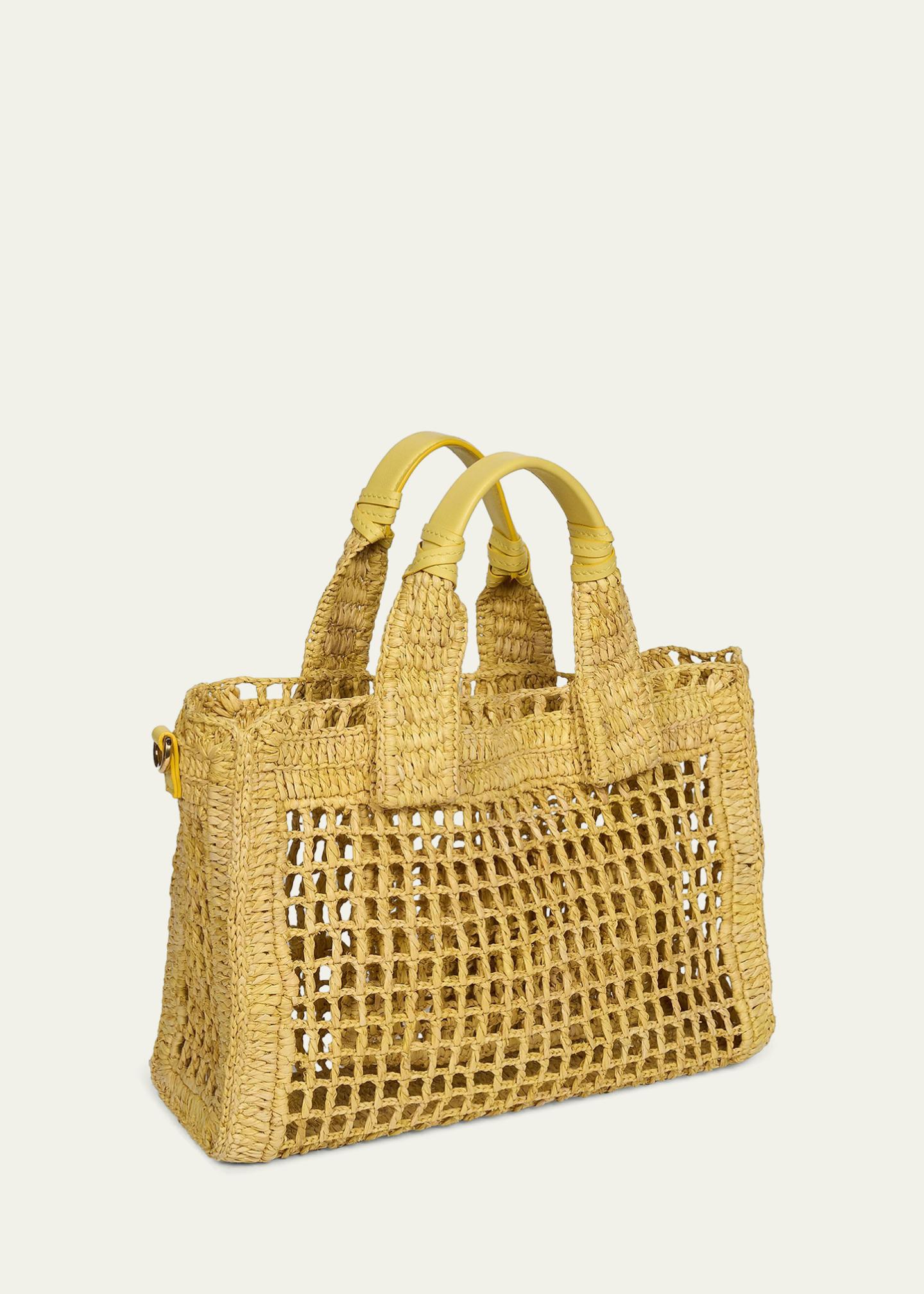 Chloé Summer Banana Small Raffia Tote Bag - Bergdorf Goodman