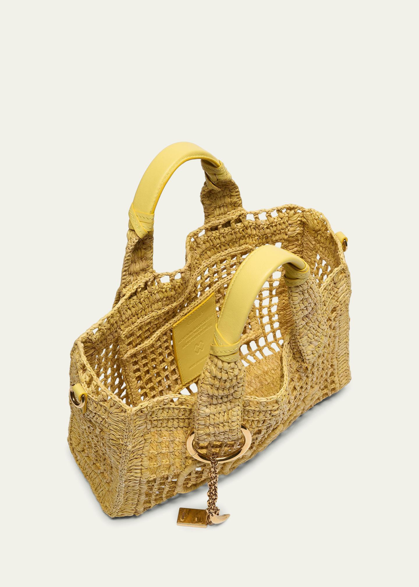 Chloé estate banana ラフィアトート Chloé Summer Banana Small Raffia Tote Bag - Bergdorf Goodman