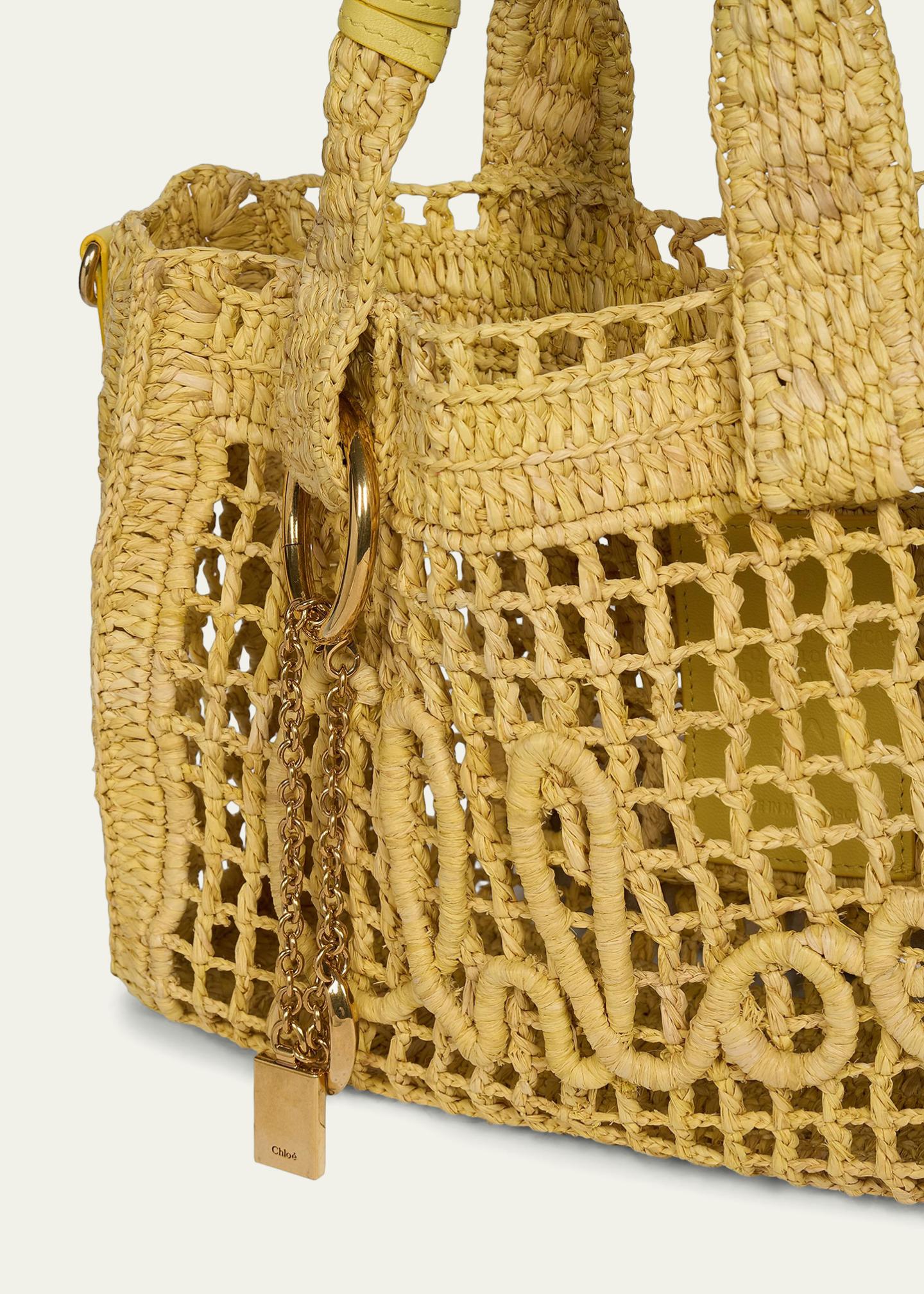 Chloé Summer Banana Small Raffia Tote Bag - Bergdorf Goodman