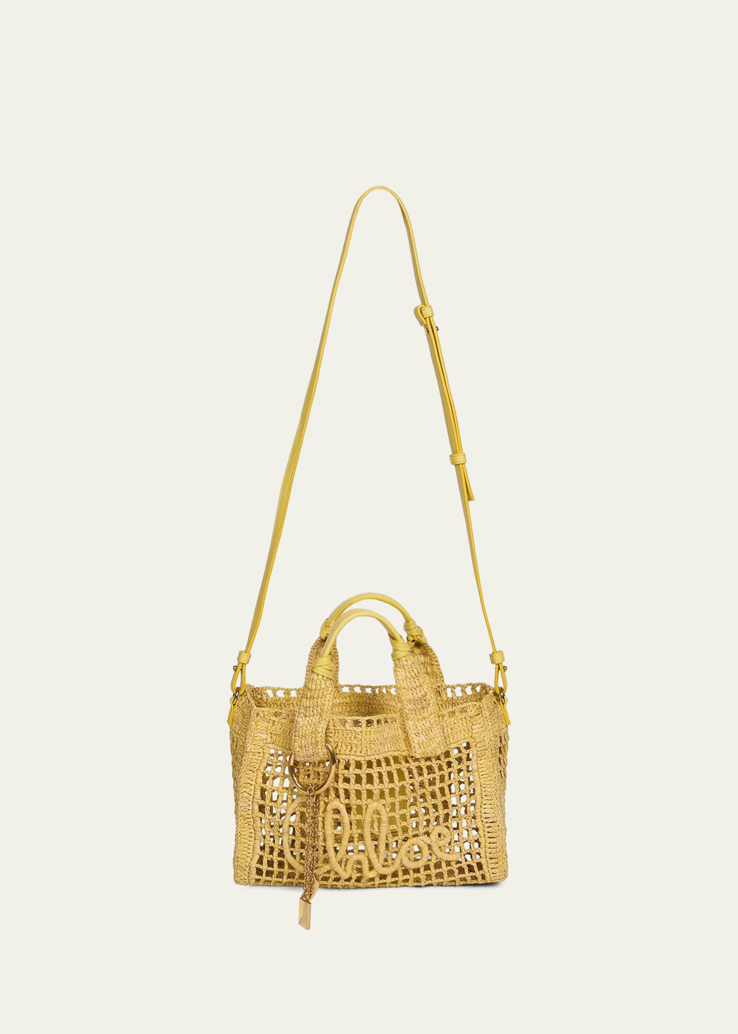 Chloé Summer Banana Small Raffia Tote Bag - Bergdorf Goodman