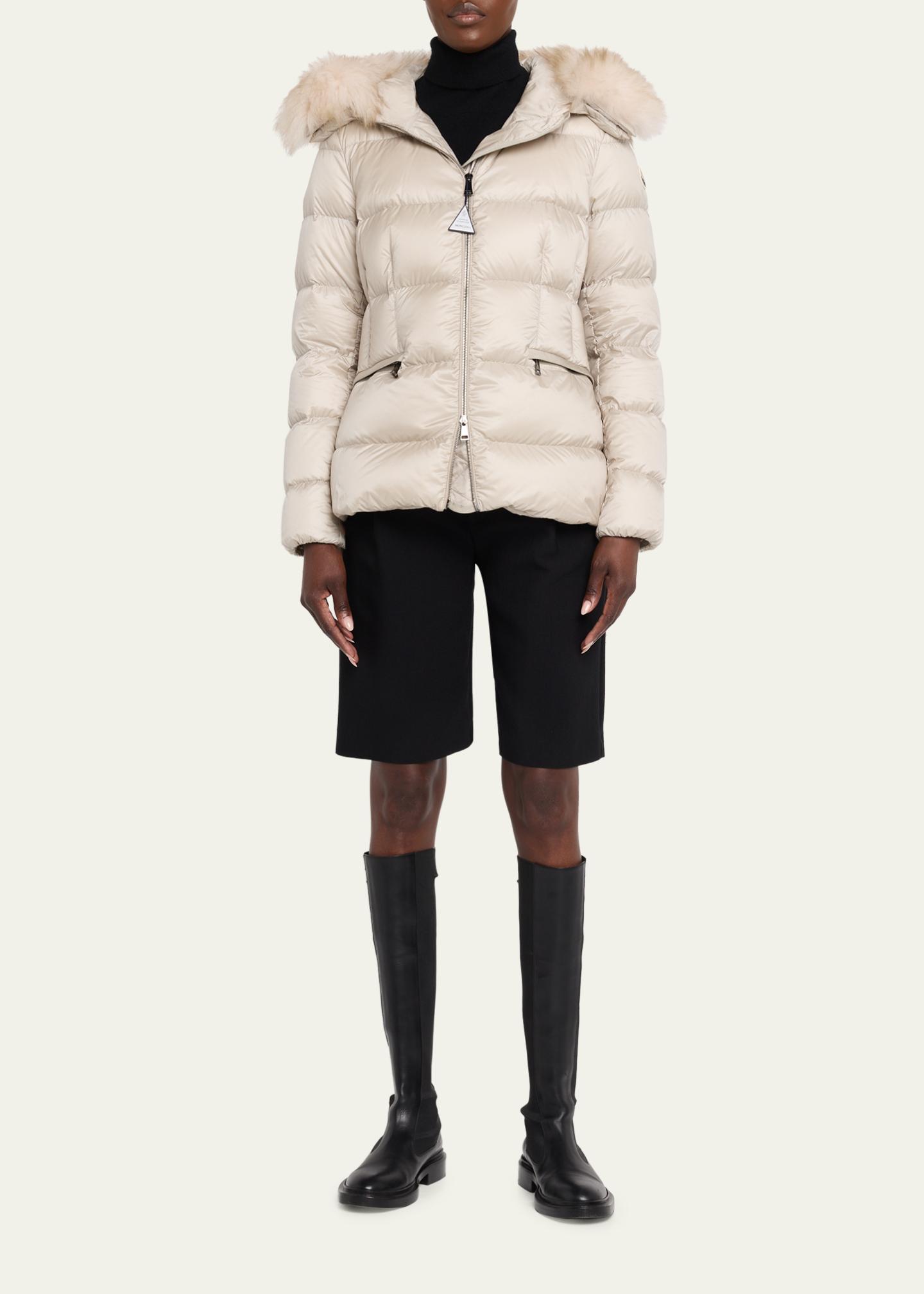 Moncler Boed Hooded Shearling-Trim Down Jacket - Bergdorf Goodman