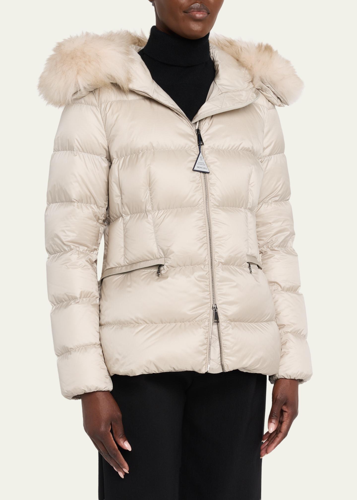 Moncler Boed Hooded Shearling-Trim Down Jacket - Bergdorf Goodman