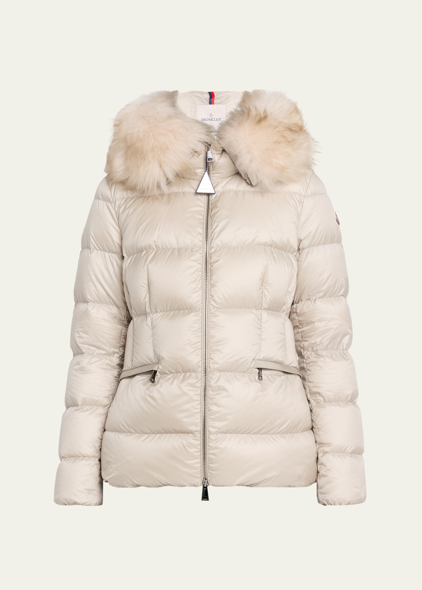 Moncler Boed Hooded Shearling-Trim Down Jacket - Bergdorf Goodman