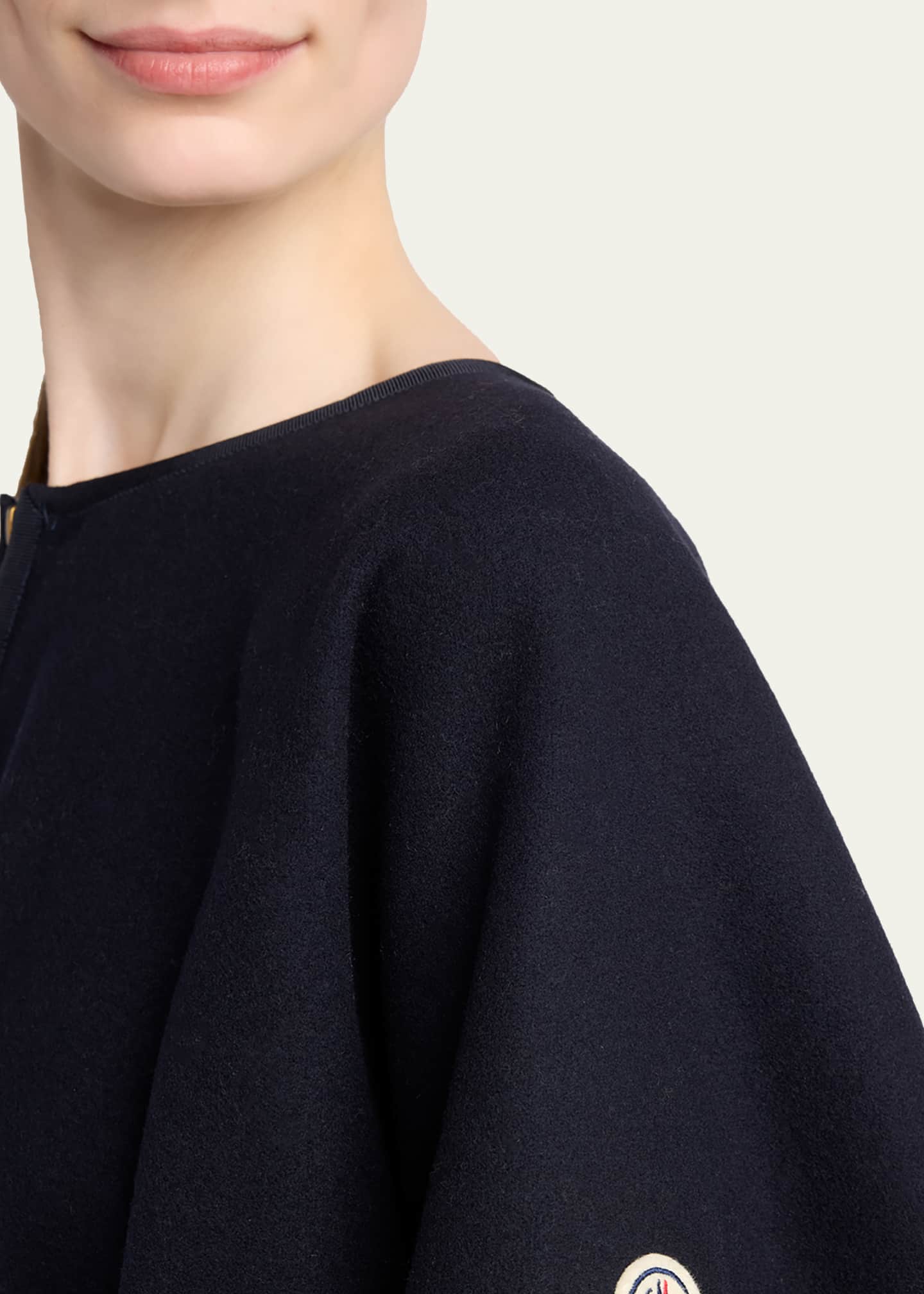 Moncler Genius Padded Wool-Blend Cape - Bergdorf Goodman
