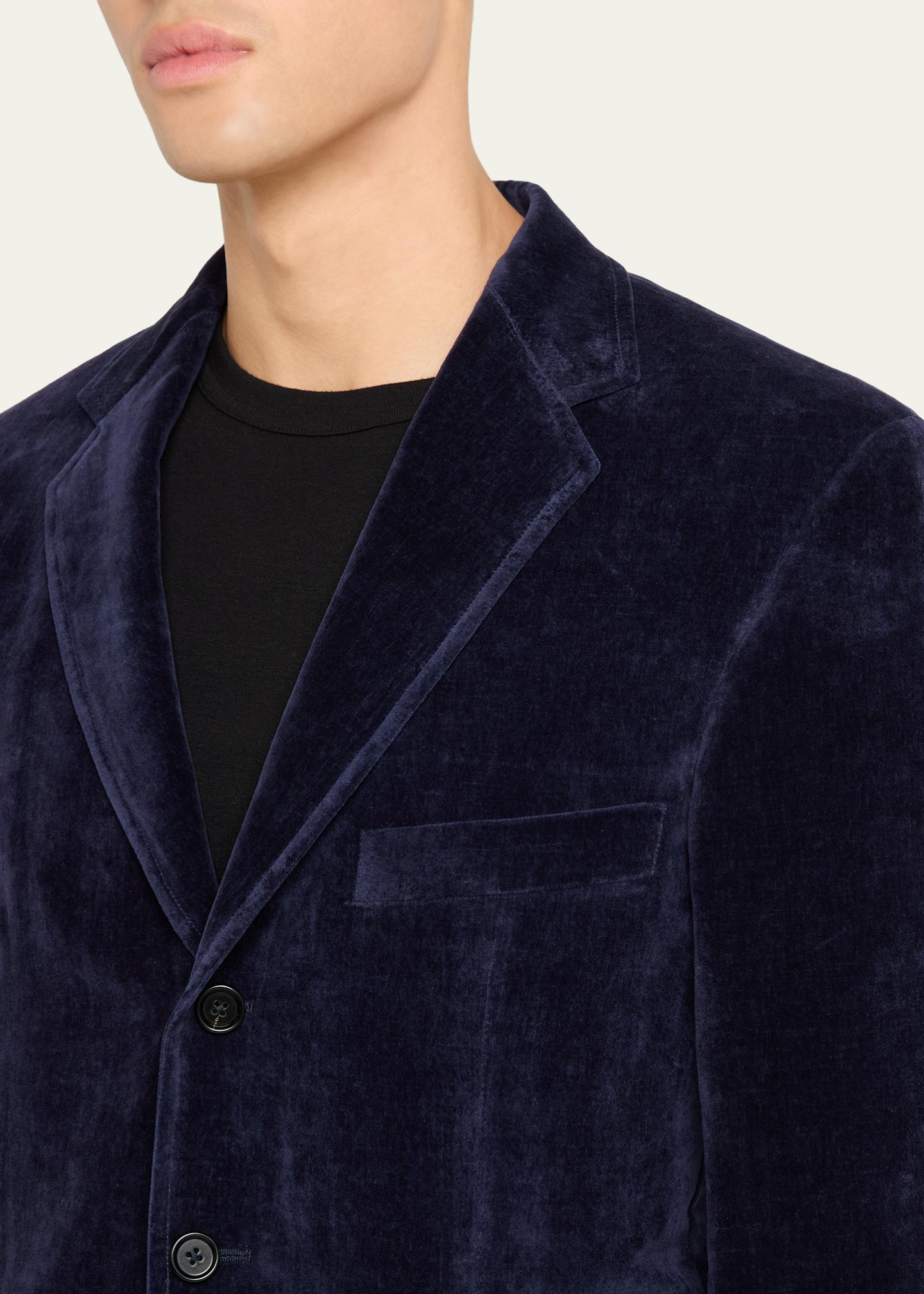 Jil Sander Men's Velvet Single-Breasted Jacket - Bergdorf Goodman