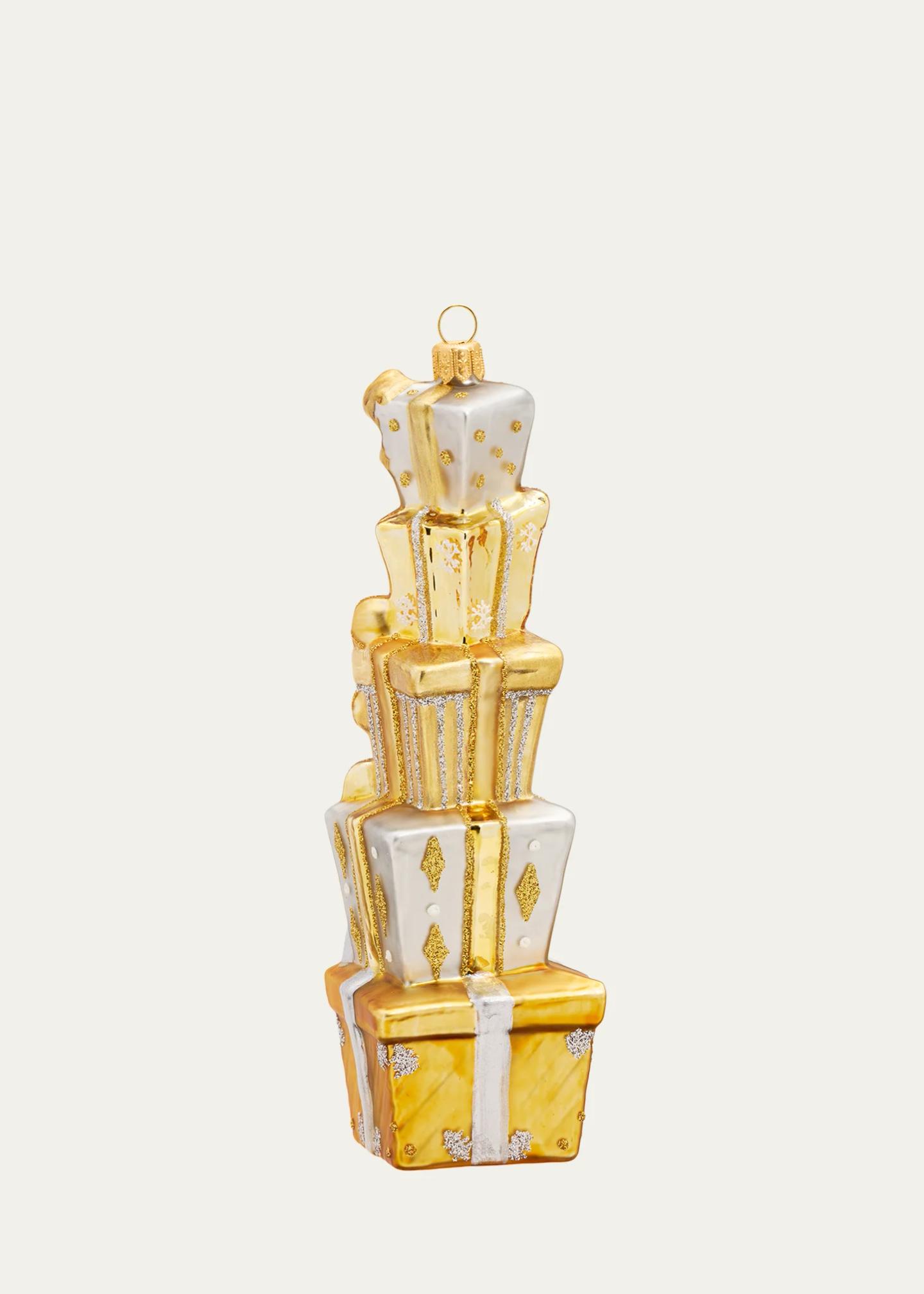 John Huras Stack Of Presents Glass Ornament - Bergdorf Goodman