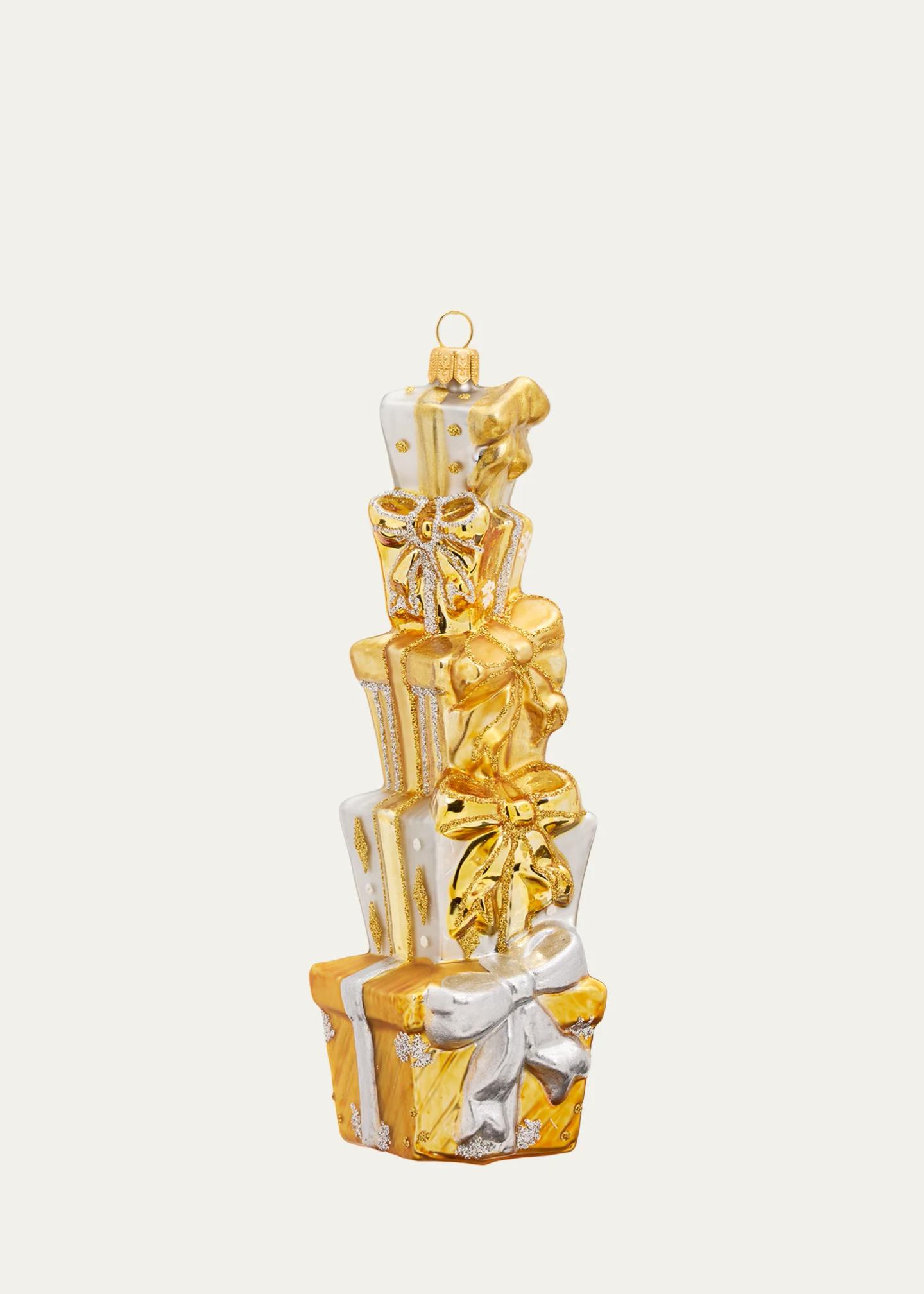 John Huras Stack Of Presents Glass Ornament - Bergdorf Goodman