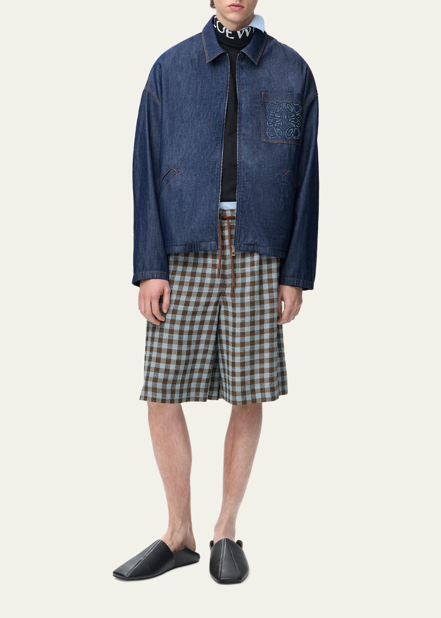 LOEWE Men's Denim Zip-Front Jacket - Bergdorf Goodman