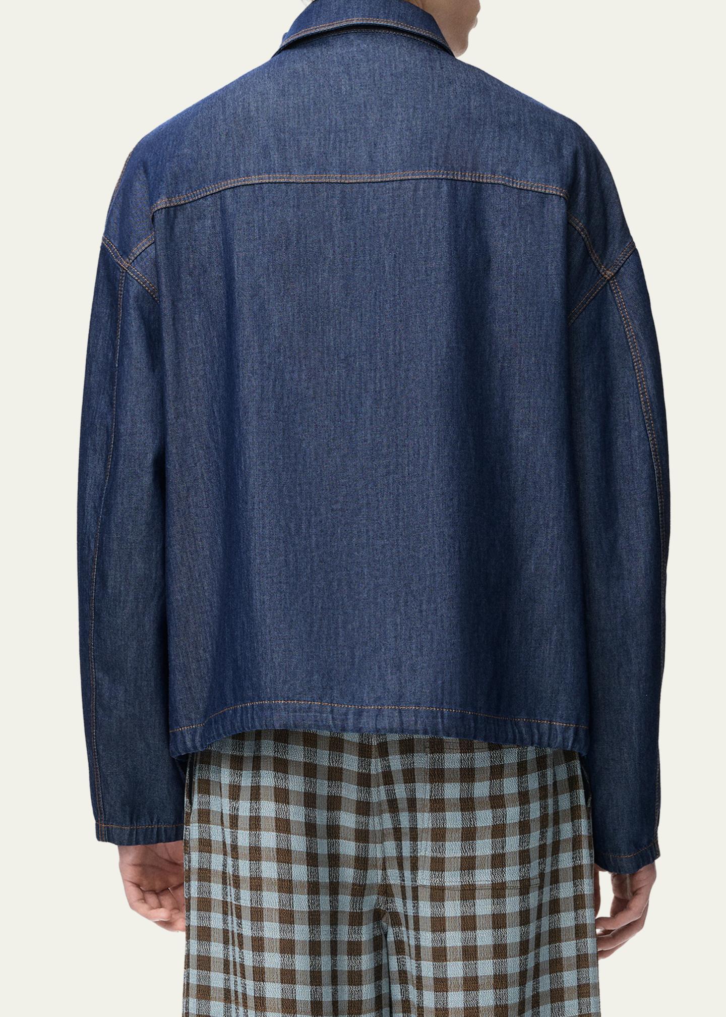 LOEWE Men's Denim Zip-Front Jacket - Bergdorf Goodman
