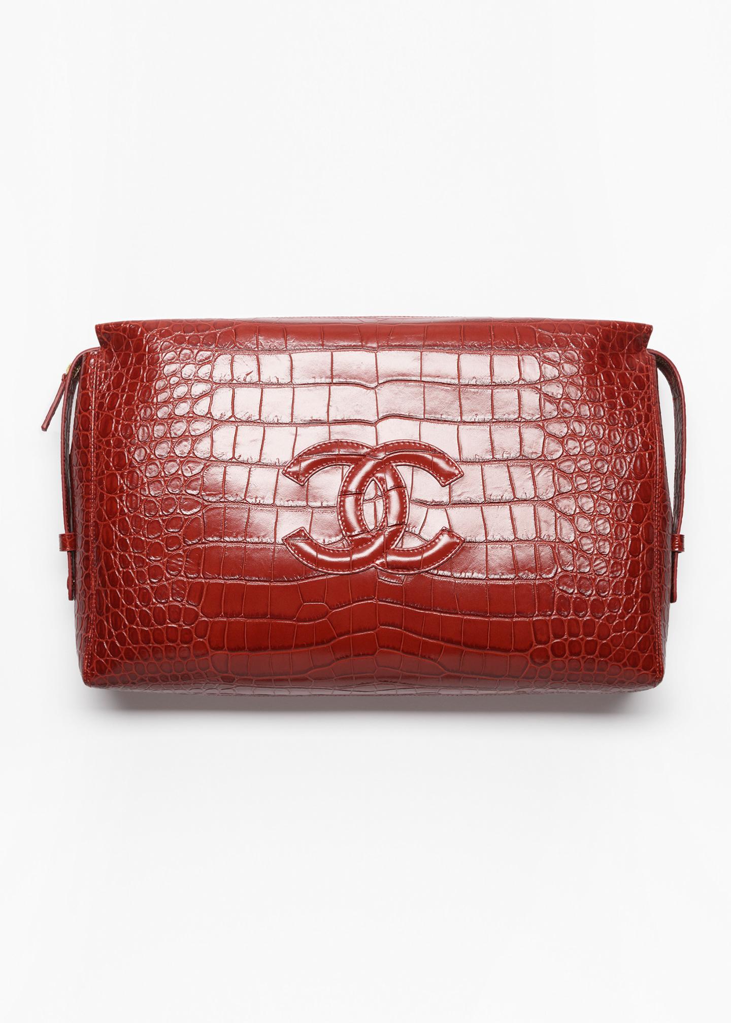 CHANEL LARGE ZIPPED POUCH - Bergdorf Goodman