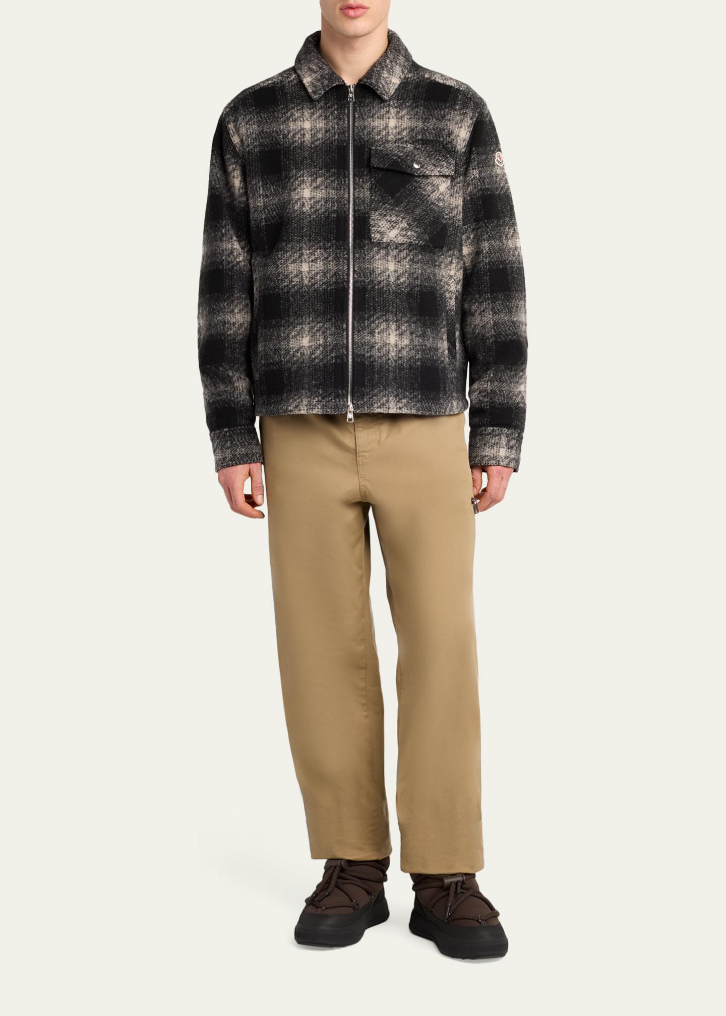 Moncler Men's Buffalo Check Full-Zip Shirt Jacket - Bergdorf Goodman