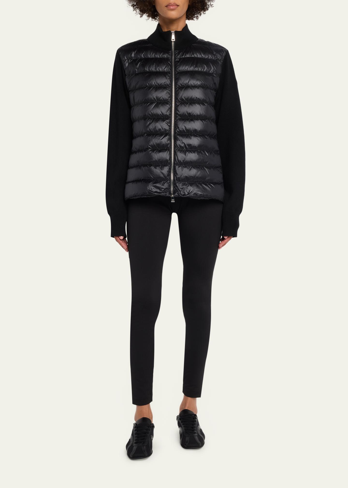 h*9様 【もこもこ可愛いモンクレ】MONCLER レザー ファー スニーカー Moncler Padded Wool Zip-Up Cardigan - Bergdorf Goodman