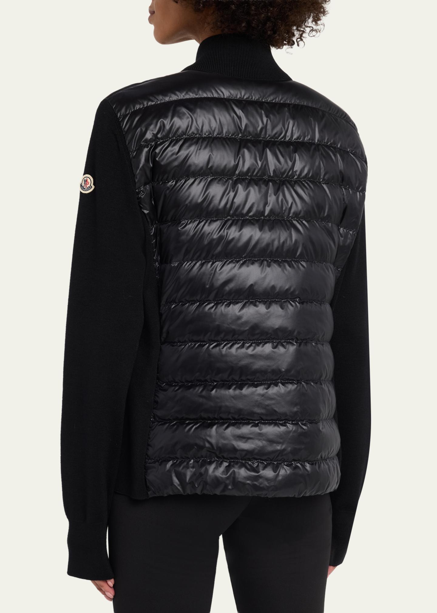 Moncler Padded Wool Zip-Up Cardigan - Bergdorf Goodman