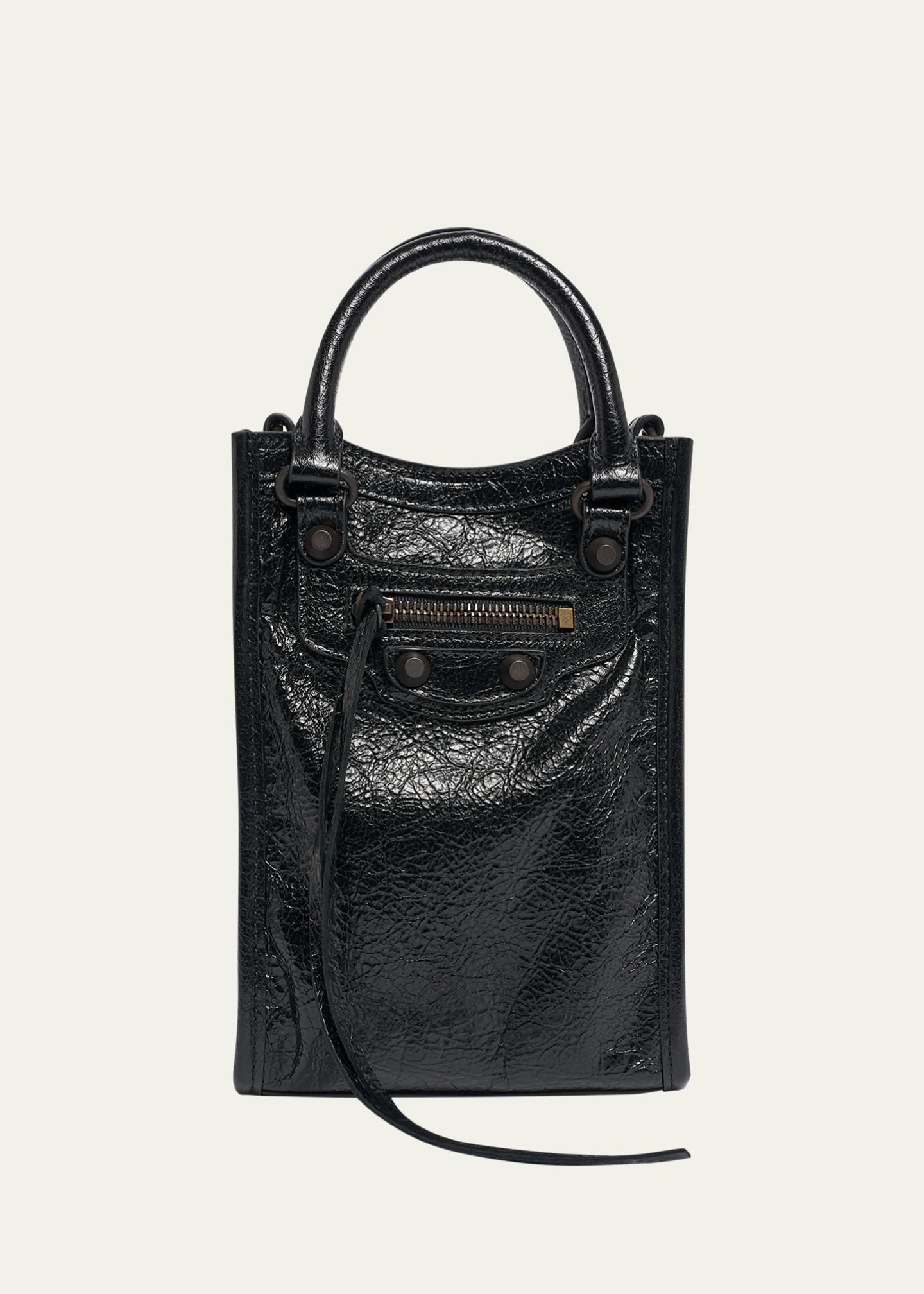Balenciaga Le City Leather Tote Phone Holder - Bergdorf Goodman