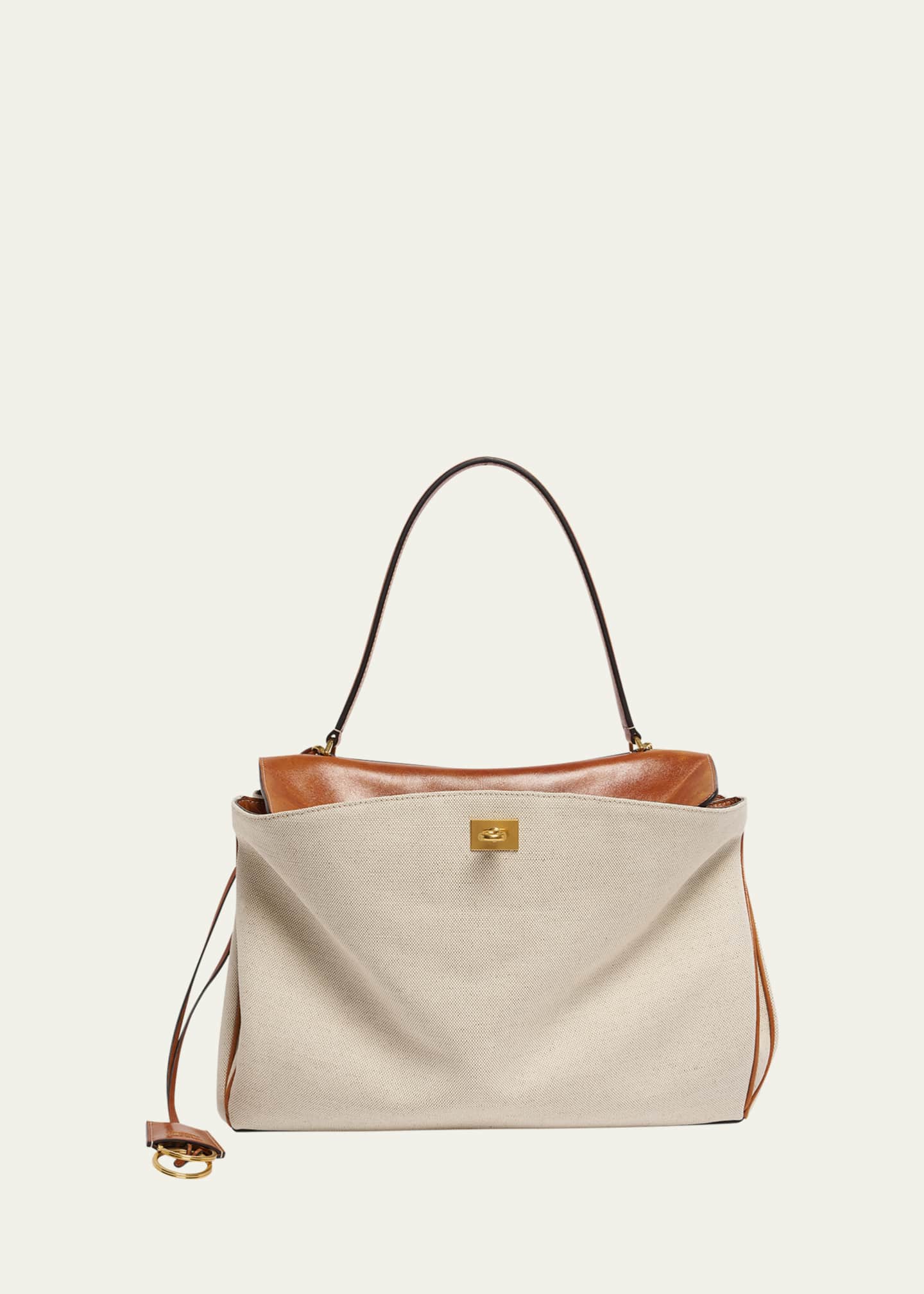 Balenciaga Rodeo Medium Canvas Top-Handle Bag - Bergdorf Goodman