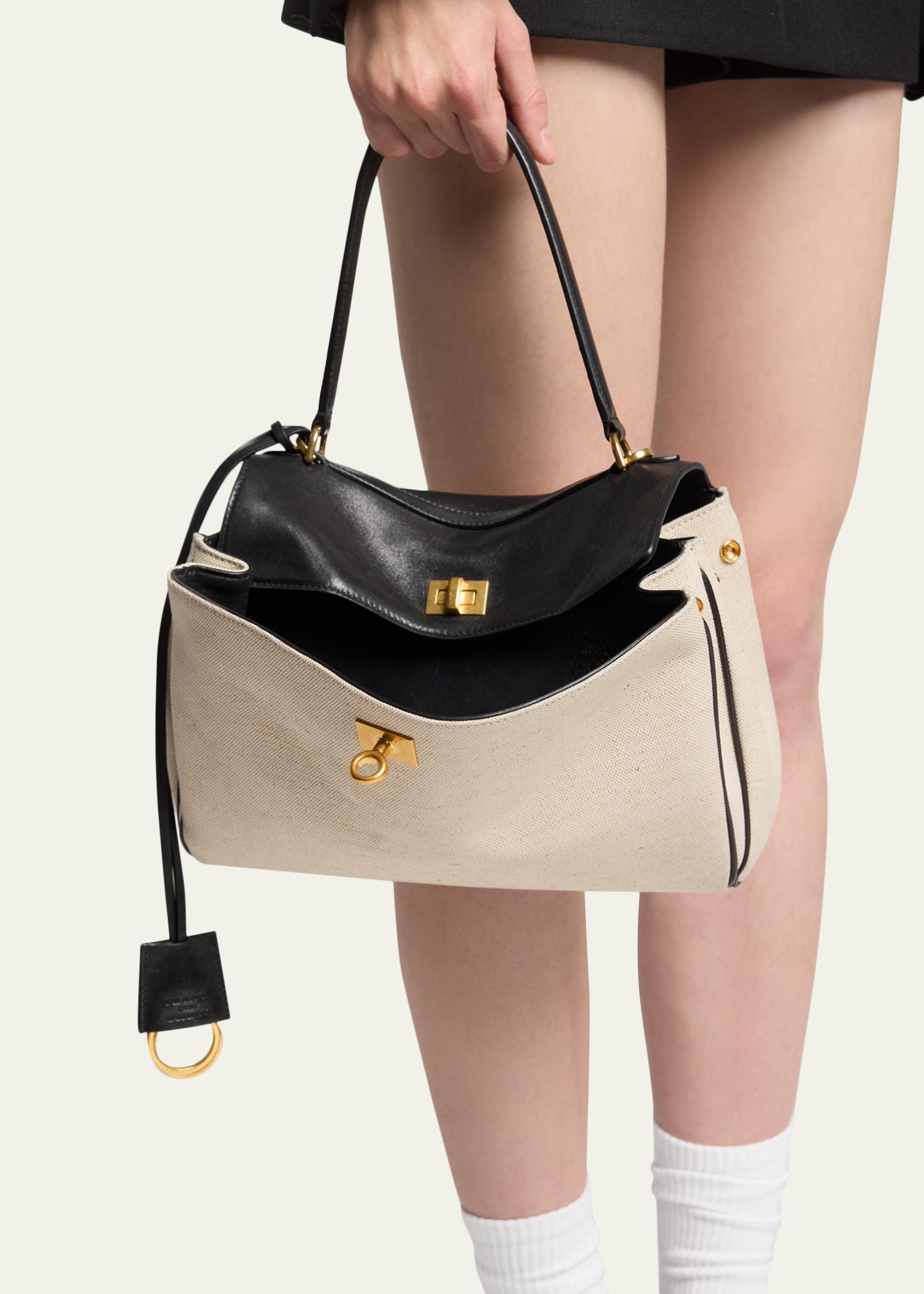 Balenciaga Rodeo Small Canvas Top-Handle Bag - Bergdorf Goodman