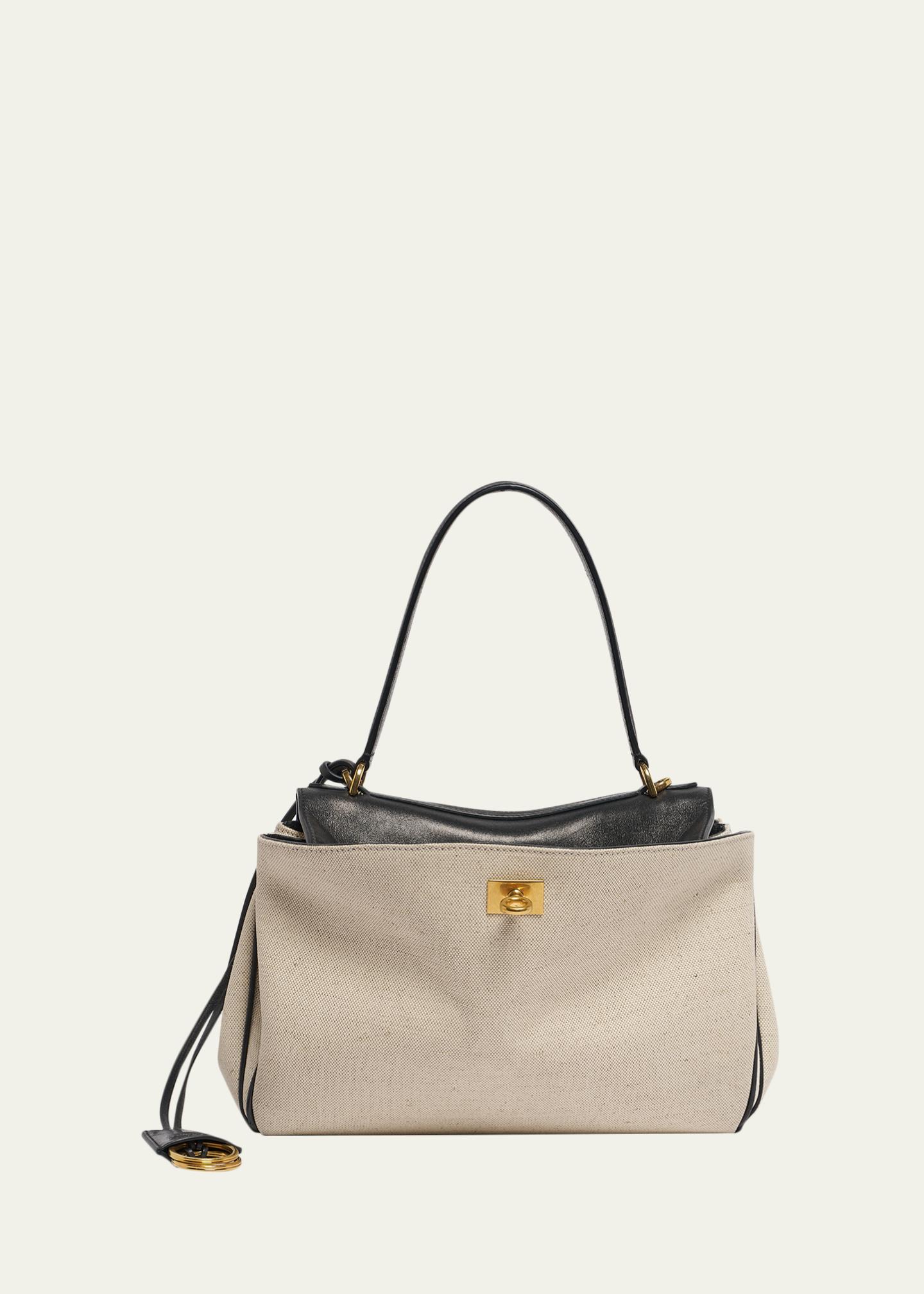 Balenciaga Rodeo Small Canvas Top-Handle Bag - Bergdorf Goodman