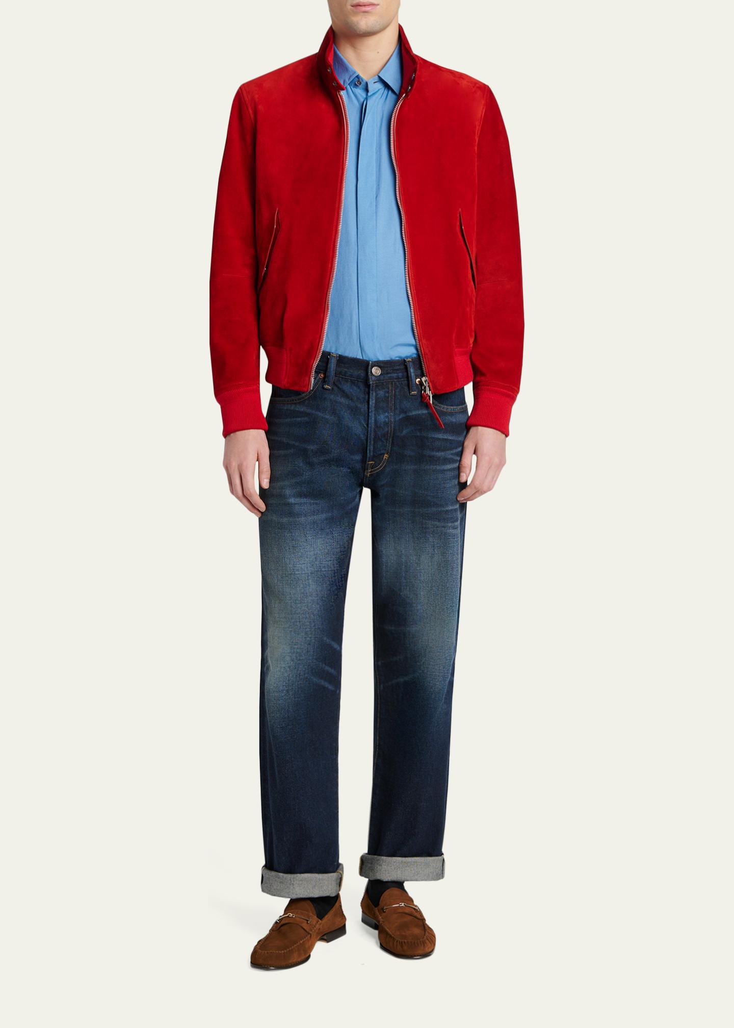 TOM FORD Men's Cotton and Silk Washed Twill Sport Shirt - Bergdorf