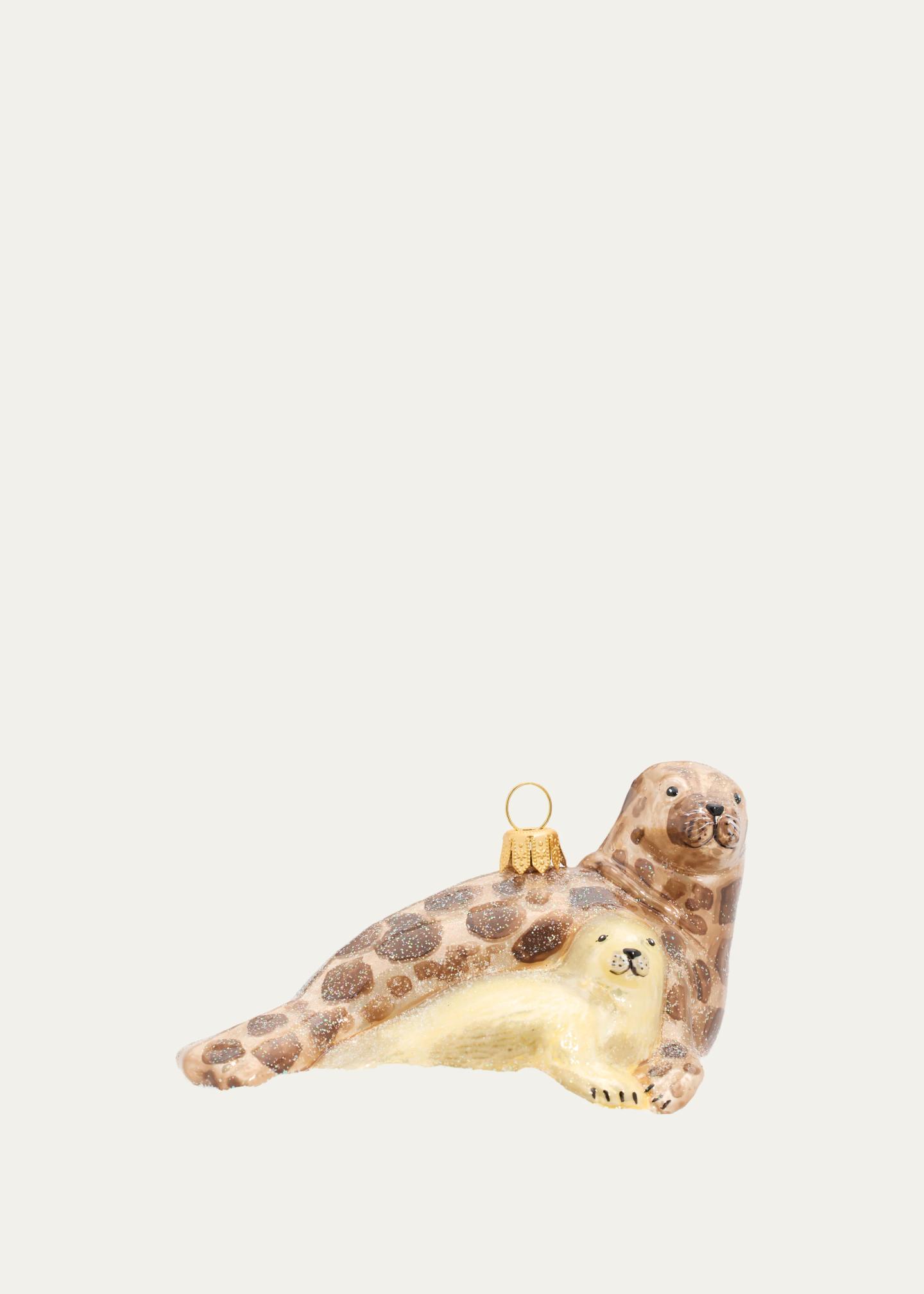 Impuls Spotted Seal Glass Ornament - Bergdorf Goodman