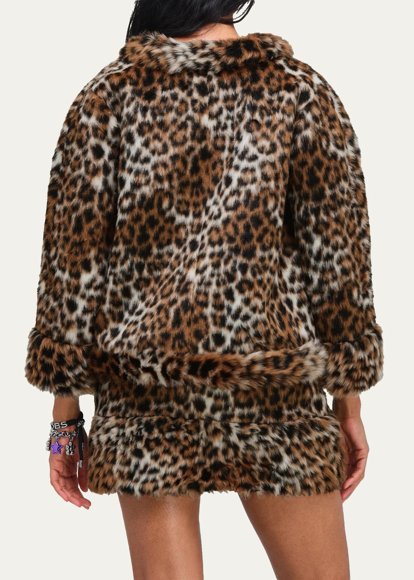 Marc Jacobs Faux Fur Leopard Print Jacket - Bergdorf Goodman