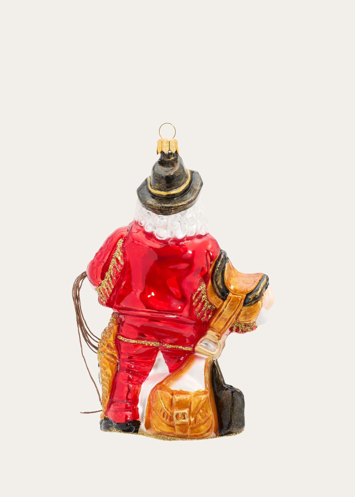 Impuls Rodeo Santa Glass Ornament - Bergdorf Goodman